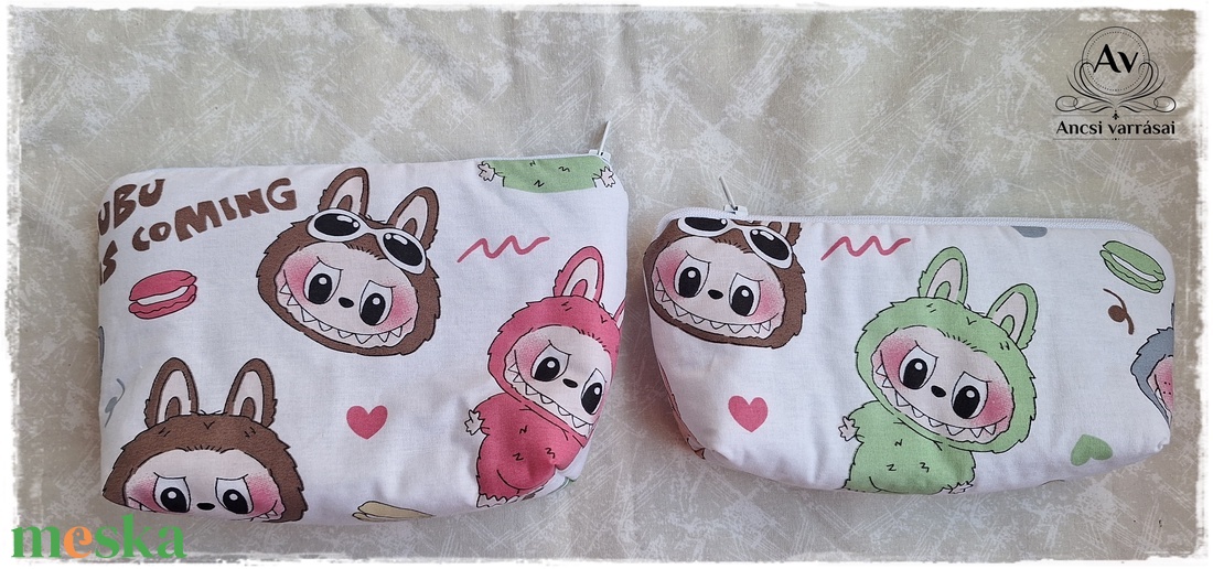 Labubus neszesszer és tolltartó - táska & tok - neszesszer - Meska.hu
