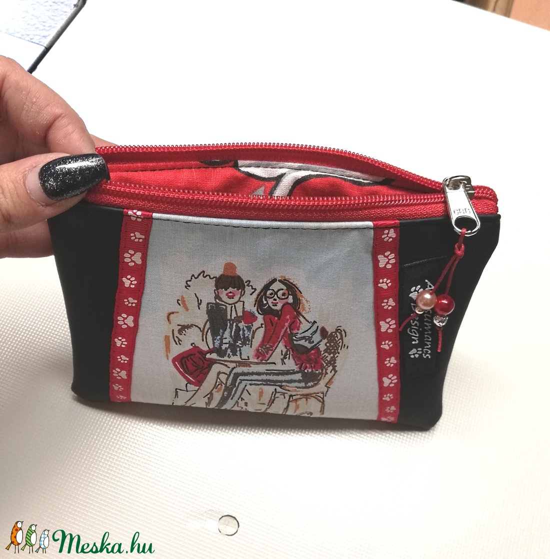 Kétrekeszes pénztárca neszesszer - Csajos -  - Meska.hu