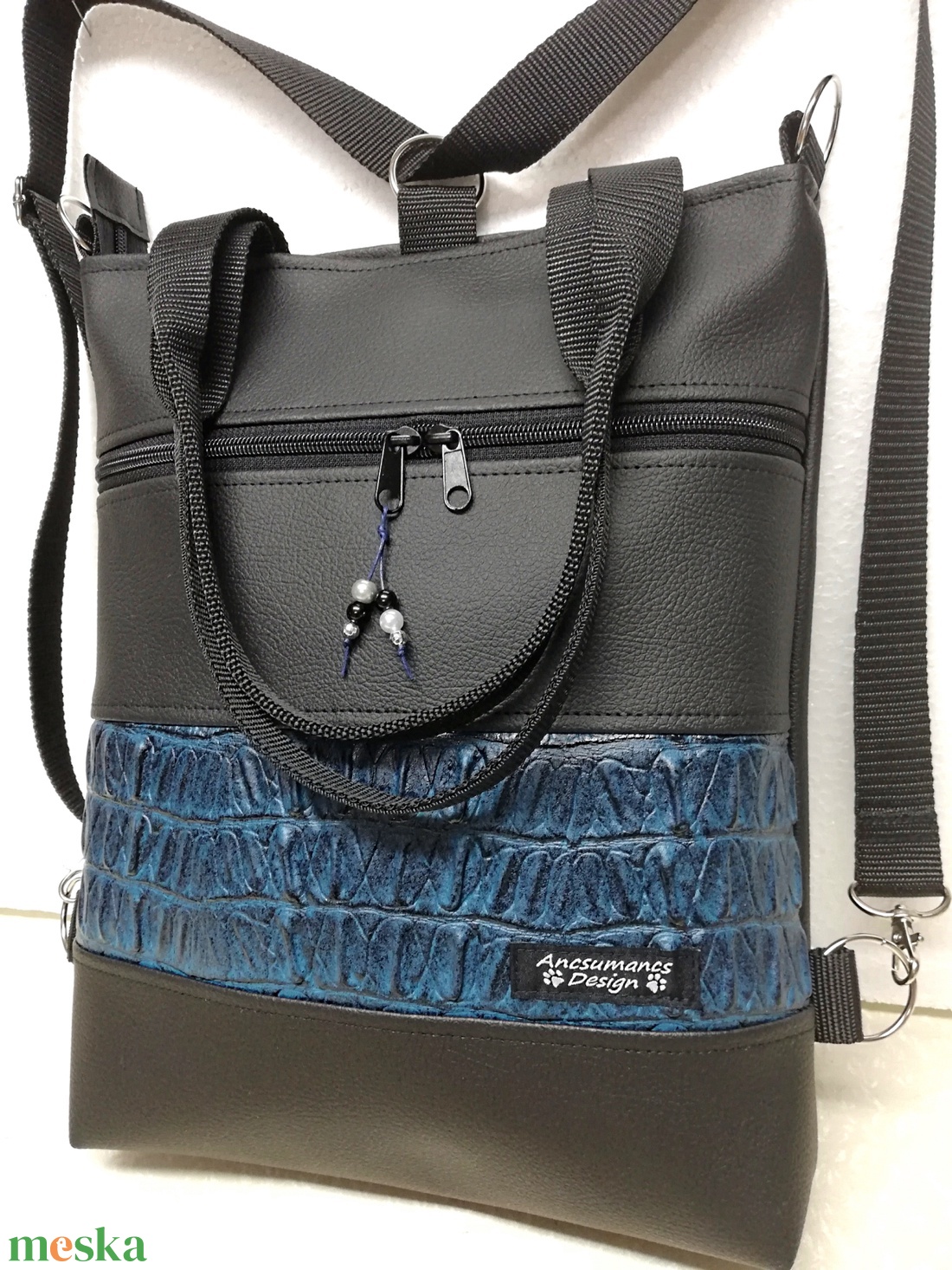 4in1 hátizsák univerzális rohangálós táska 3d kék betéttel - táska & tok - hátizsák - hátizsák - Meska.hu