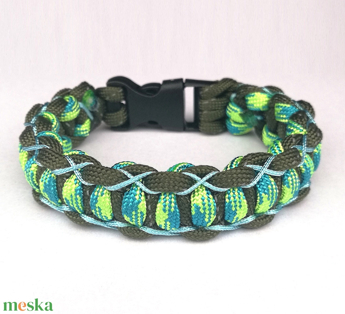 Simple Cobra Vertical paracord karkötő tukcsattal keki-neonnarancs-kék (csuklóméret 18-18,5cm) - ékszer - karkötő - fonott karkötő - Meska.hu Simple Cobra Vertical paracord karkötő tukcsattal keki-neonnarancs-kék (csuklóméret 18-18,5cm) - ékszer - karkötő - fonott karkötő - Meska.hu