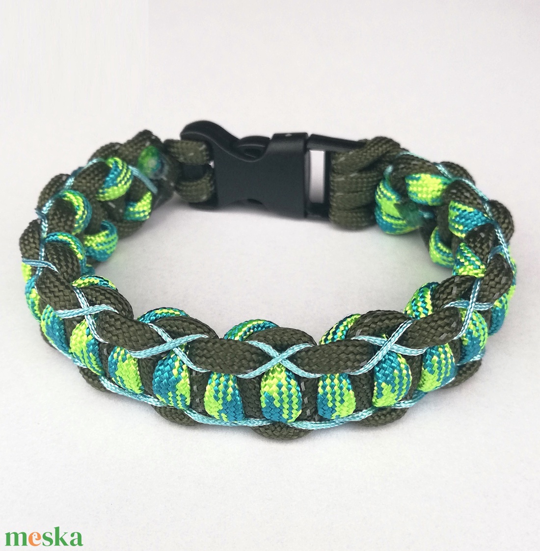 Simple Cobra Vertical paracord karkötő tukcsattal keki-neonnarancs-kék (csuklóméret 18-18,5cm) - ékszer - karkötő - fonott karkötő - Meska.hu Simple Cobra Vertical paracord karkötő tukcsattal keki-neonnarancs-kék (csuklóméret 18-18,5cm) - ékszer - karkötő - fonott karkötő - Meska.hu