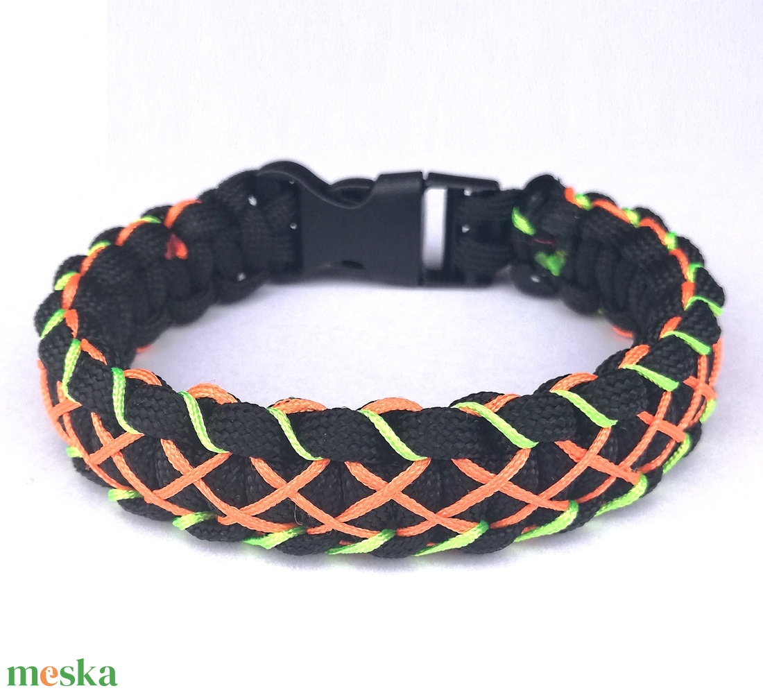 Simple Cobra X-style paracord karkötő kulcstartóval tukcsattal fekete-neonnarancs-neonzöld (csuklóméret 19-20cm) - ékszer - karkötő - fonott karkötő - Meska.hu Simple Cobra X-style paracord karkötő kulcstartóval tukcsattal fekete-neonnarancs-neonzöld (csuklóméret 19-20cm) - ékszer - karkötő - fonott karkötő - Meska.hu