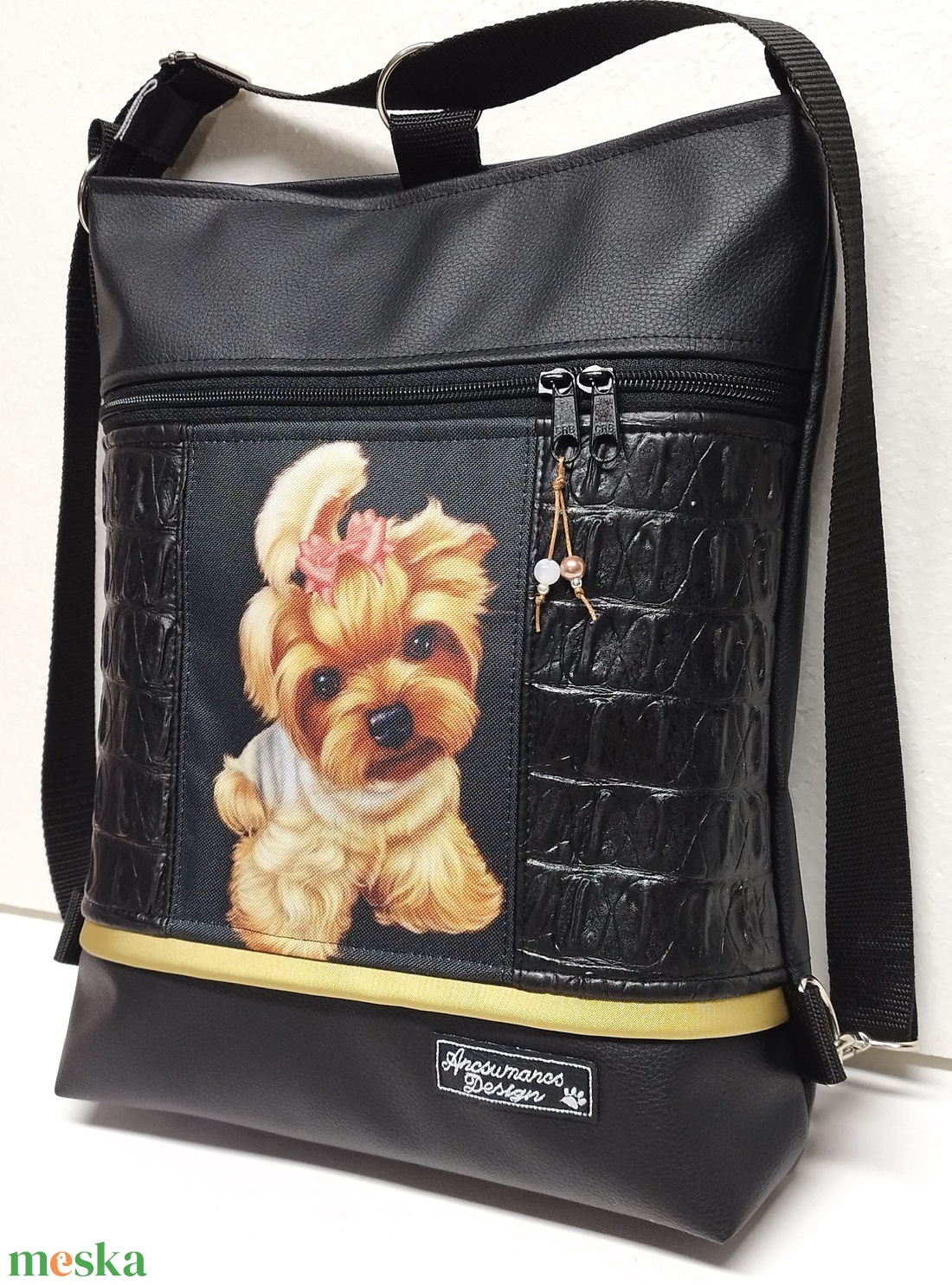 Yorkshire terrier kutyus 3in1 textilbőr hátizsák,univerzális táska cordura díszítéssel - táska & tok - variálható táska - Meska.hu Yorkshire terrier kutyus 3in1 textilbőr hátizsák,univerzális táska cordura díszítéssel - táska & tok - variálható táska - Meska.hu