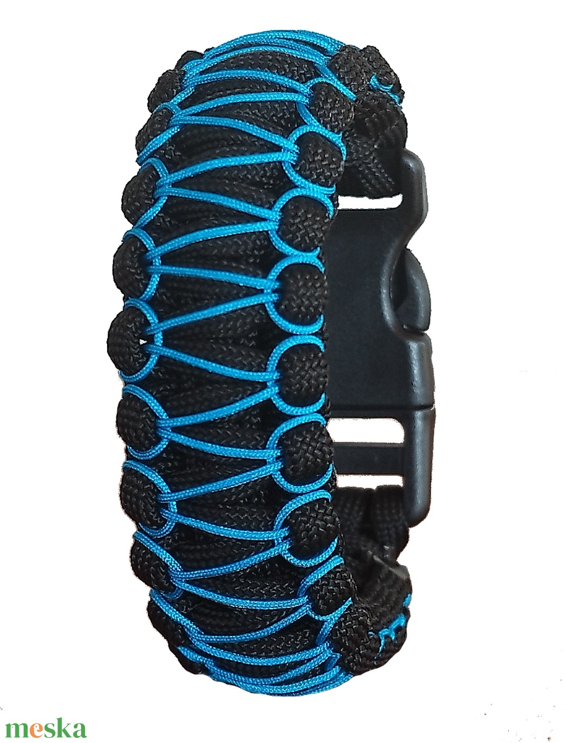 Designer túlélő paracord karkötő biztonsági csattal COBRA RIDER STITCH Fekete kék(csuklóméret 18-18,5cm) - ékszer - karkötő - fonott karkötő - Meska.hu Designer túlélő paracord karkötő biztonsági csattal COBRA RIDER STITCH Fekete kék(csuklóméret 18-18,5cm) - ékszer - karkötő - fonott karkötő - Meska.hu