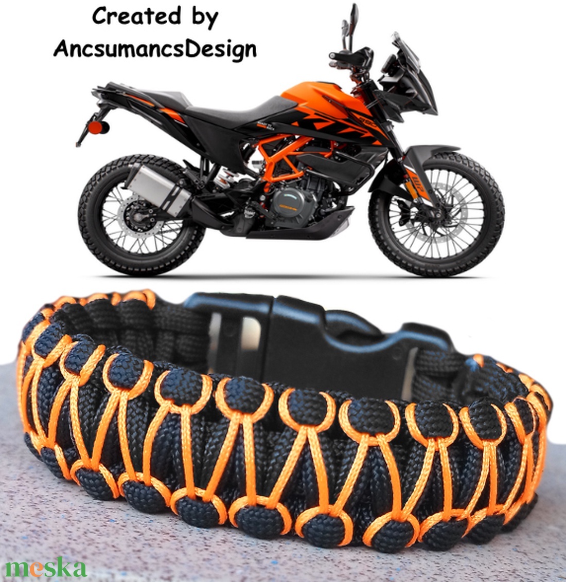 Designer túlélő paracord karkötő biztonsági csattal COBRA RIDER STITCH KTM Fekete narancssárga (csuklóméret 19-20cm) - ékszer - karkötő - fonott karkötő - Meska.hu Designer túlélő paracord karkötő biztonsági csattal COBRA RIDER STITCH KTM Fekete narancssárga (csuklóméret 19-20cm) - ékszer - karkötő - fonott karkötő - Meska.hu