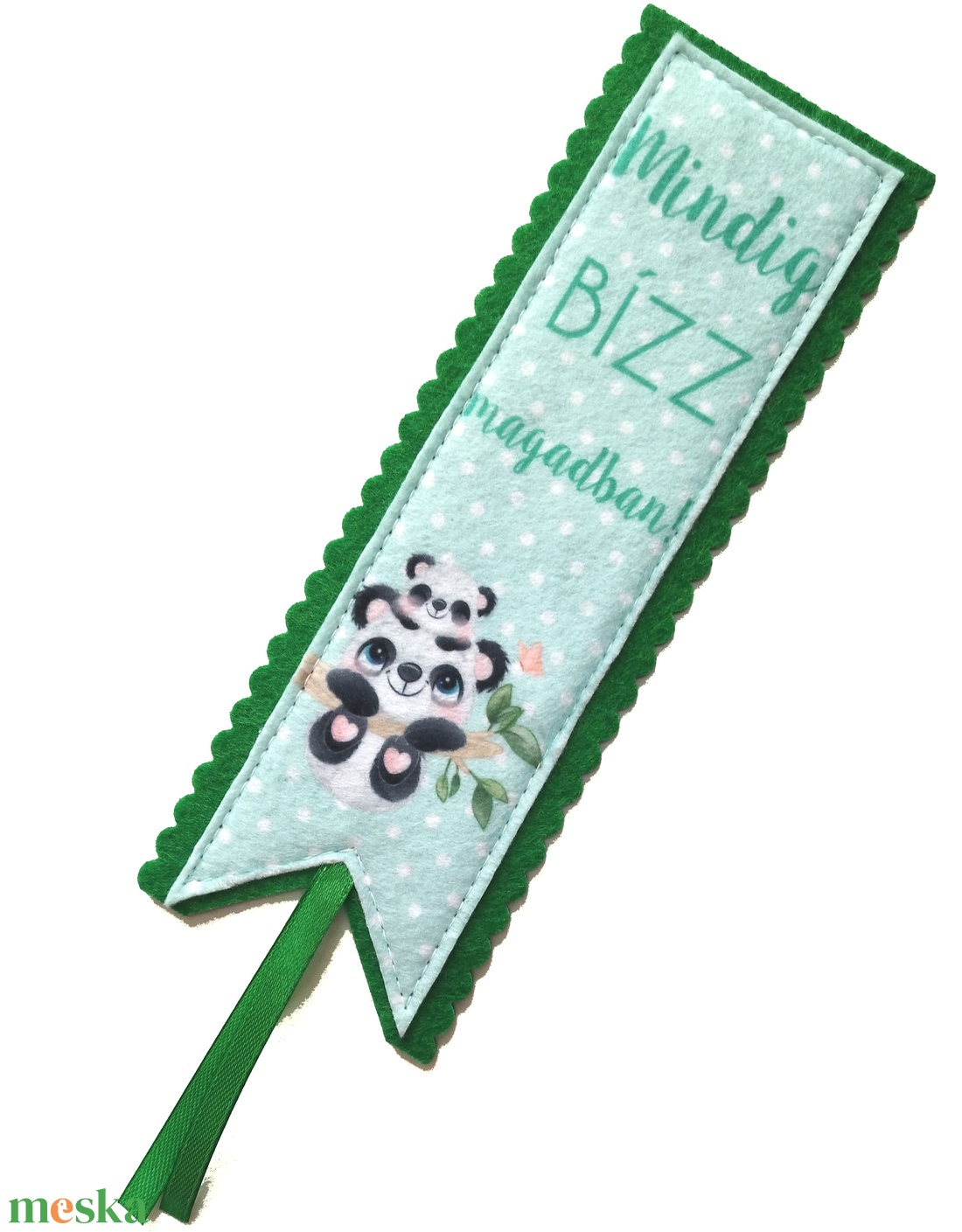 Motívációs filc könyvjelző - zöld panda - Mindig bízz magadban! - könyv & zene - könyvjelző - Meska.hu Motívációs filc könyvjelző - zöld panda - Mindig bízz magadban! - könyv & zene - könyvjelző - Meska.hu