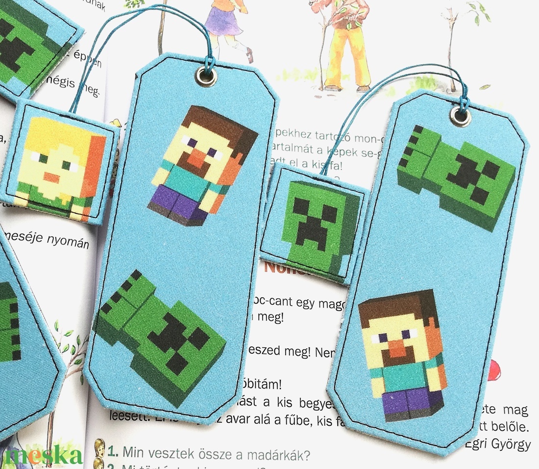 Minecraft fityegős könyvjelző - könyv & zene - könyvjelző - Meska.hu Minecraft fityegős könyvjelző - könyv & zene - könyvjelző - Meska.hu