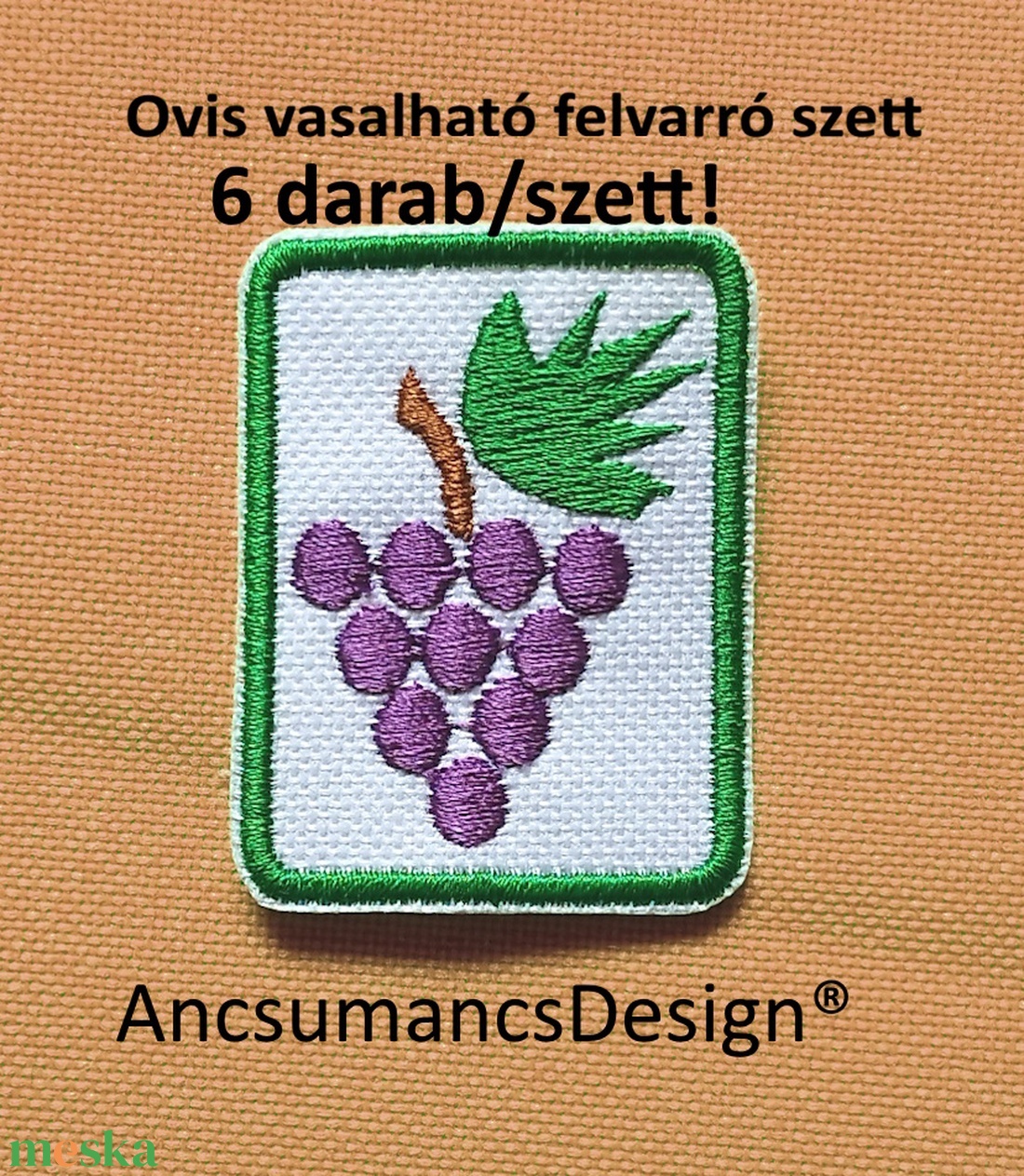 Vasalható varrható hímzett felvarró ovisjel óvodai jel Szőlő 5cm 6db/szett - játék & sport - ovis felszerelés - óvodai jelek - Meska.hu Vasalható varrható hímzett felvarró ovisjel óvodai jel Szőlő 5cm 6db/szett - játék & sport - ovis felszerelés - óvodai jelek - Meska.hu