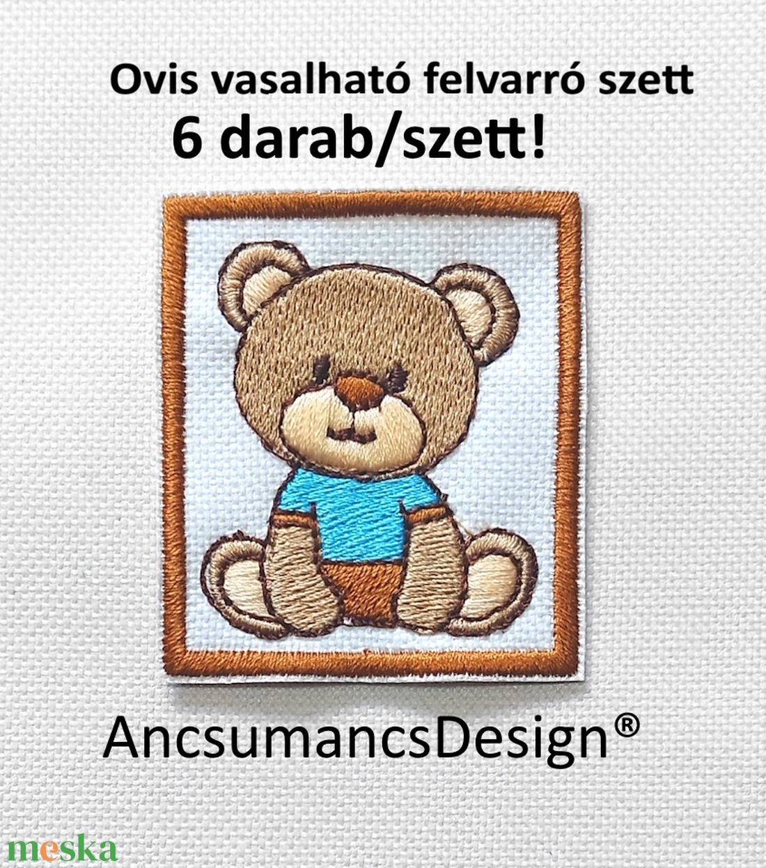 Vasalható varrható hímzett felvarró ovisjel óvodai jel Maci mackó 5cm 6db/szett - játék & sport - ovis felszerelés - óvodai jelek - Meska.hu Vasalható varrható hímzett felvarró ovisjel óvodai jel Maci mackó 5cm 6db/szett - játék & sport - ovis felszerelés - óvodai jelek - Meska.hu
