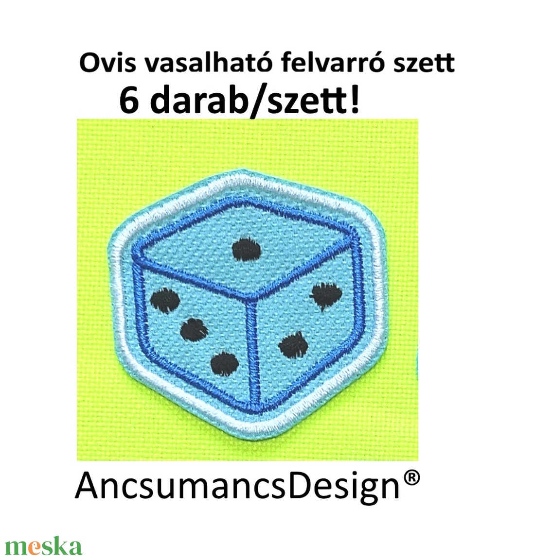Vasalható varrható hímzett felvarró ovisjel óvodai jel Dobókocka 4,5cm 6db/szett - játék & sport - ovis felszerelés - óvodai jelek - Meska.hu Vasalható varrható hímzett felvarró ovisjel óvodai jel Dobókocka 4,5cm 6db/szett - játék & sport - ovis felszerelés - óvodai jelek - Meska.hu