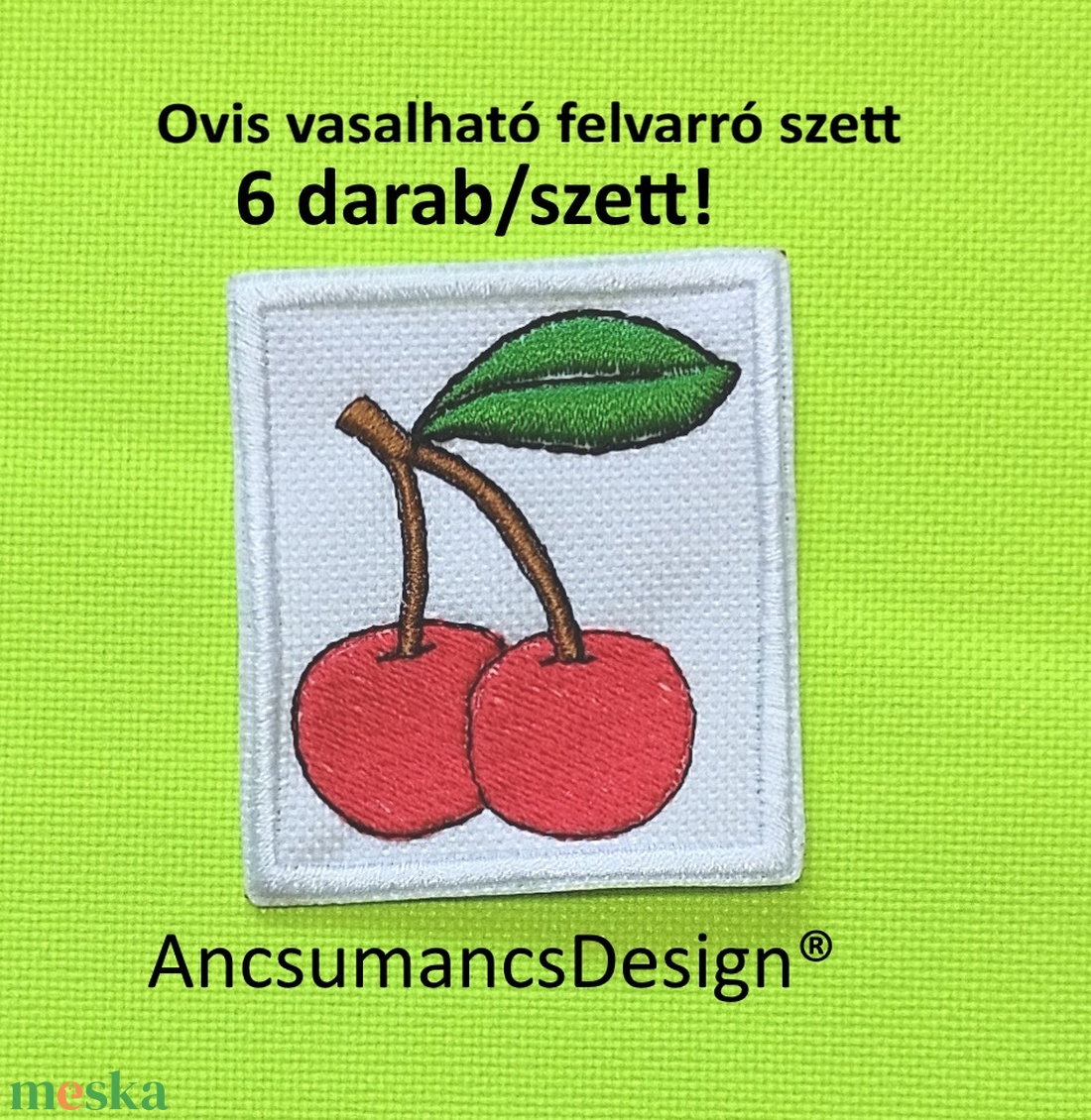 Vasalható varrható hímzett felvarró ovisjel óvodai jel Cseresznye 4,5cm 6db/szett - játék & sport - ovis felszerelés - óvodai jelek - Meska.hu Vasalható varrható hímzett felvarró ovisjel óvodai jel Cseresznye 4,5cm 6db/szett - játék & sport - ovis felszerelés - óvodai jelek - Meska.hu