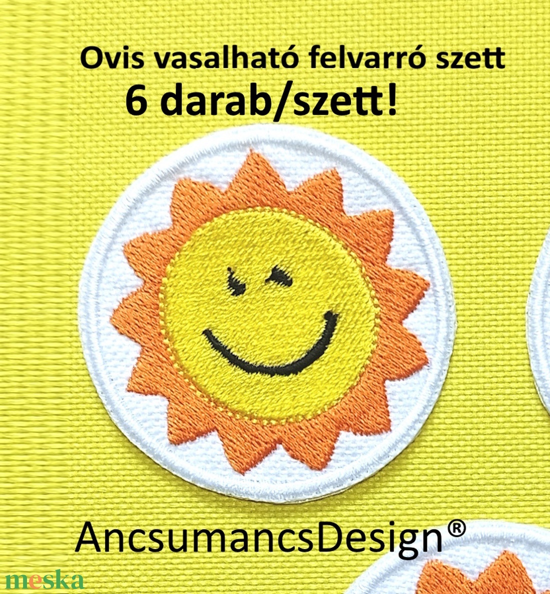 Vasalható varrható hímzett felvarró ovisjel óvodai jel Napocska 5cm 6db/szett - játék & sport - ovis felszerelés - óvodai jelek - Meska.hu Vasalható varrható hímzett felvarró ovisjel óvodai jel Napocska 5cm 6db/szett - játék & sport - ovis felszerelés - óvodai jelek - Meska.hu