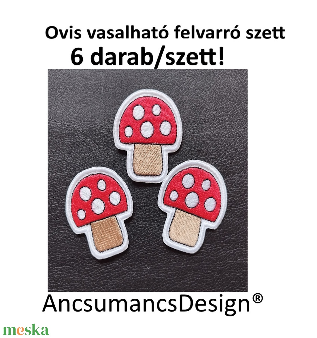 Vasalható varrható hímzett felvarró ovisjel óvodai jel Gomba 5,5cm 6db/szett - játék & sport - ovis felszerelés - óvodai jelek - Meska.hu Vasalható varrható hímzett felvarró ovisjel óvodai jel Gomba 5,5cm 6db/szett - játék & sport - ovis felszerelés - óvodai jelek - Meska.hu