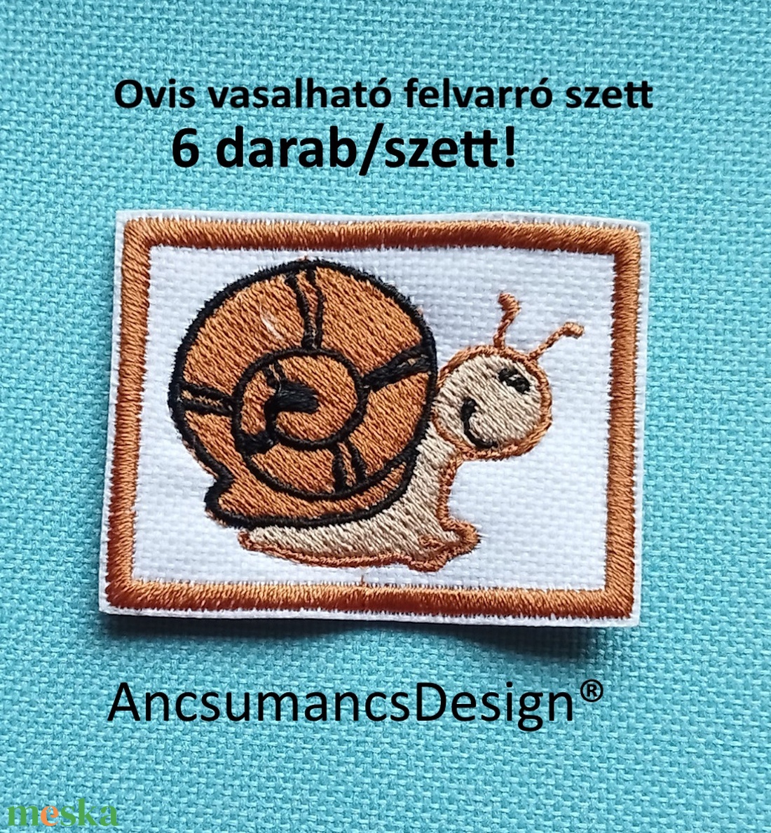 Vasalható varrható hímzett felvarró ovisjel óvodai jel Csiga 5cm 6db/szett - játék & sport - ovis felszerelés - óvodai jelek - Meska.hu Vasalható varrható hímzett felvarró ovisjel óvodai jel Csiga 5cm 6db/szett - játék & sport - ovis felszerelés - óvodai jelek - Meska.hu