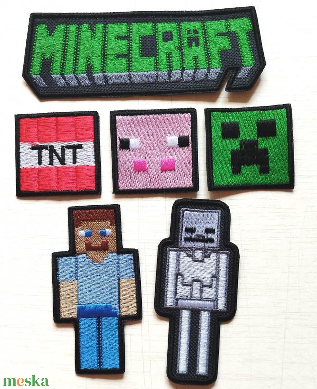 ÚJ! Vasalható varrható hímzett felvarró folt Minecraft szett 6darab/szett - kellékek & szerszámok - méteráru - felvarrható, vasalható kellék - Meska.hu ÚJ! Vasalható varrható hímzett felvarró folt Minecraft szett 6darab/szett - kellékek & szerszámok - méteráru - felvarrható, vasalható kellék - Meska.hu