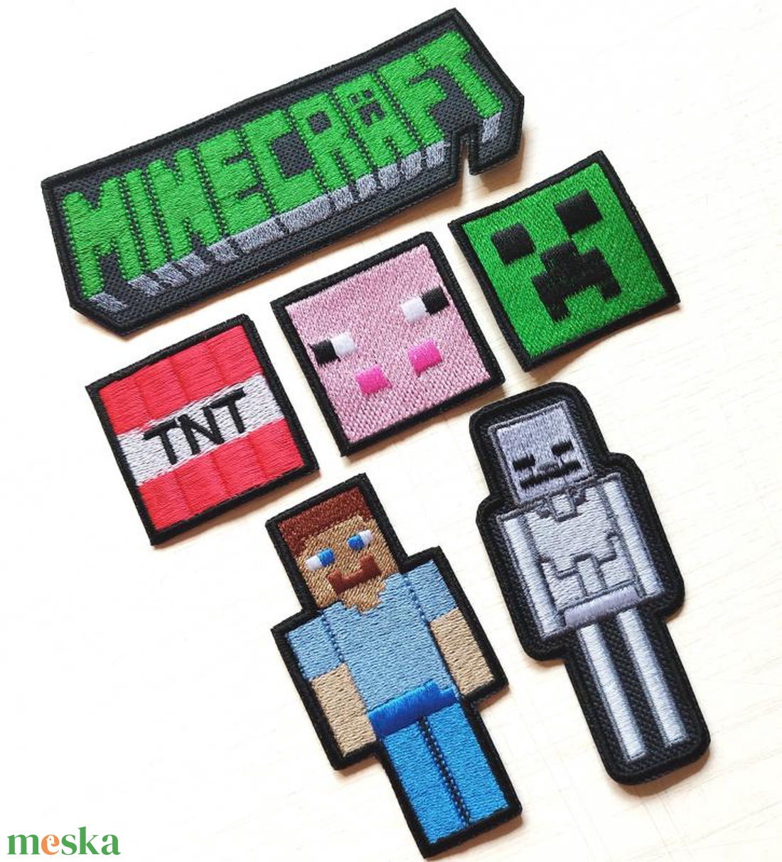 ÚJ! Vasalható varrható hímzett felvarró folt Minecraft szett 6darab/szett - kellékek & szerszámok - méteráru - felvarrható, vasalható kellék - Meska.hu ÚJ! Vasalható varrható hímzett felvarró folt Minecraft szett 6darab/szett - kellékek & szerszámok - méteráru - felvarrható, vasalható kellék - Meska.hu