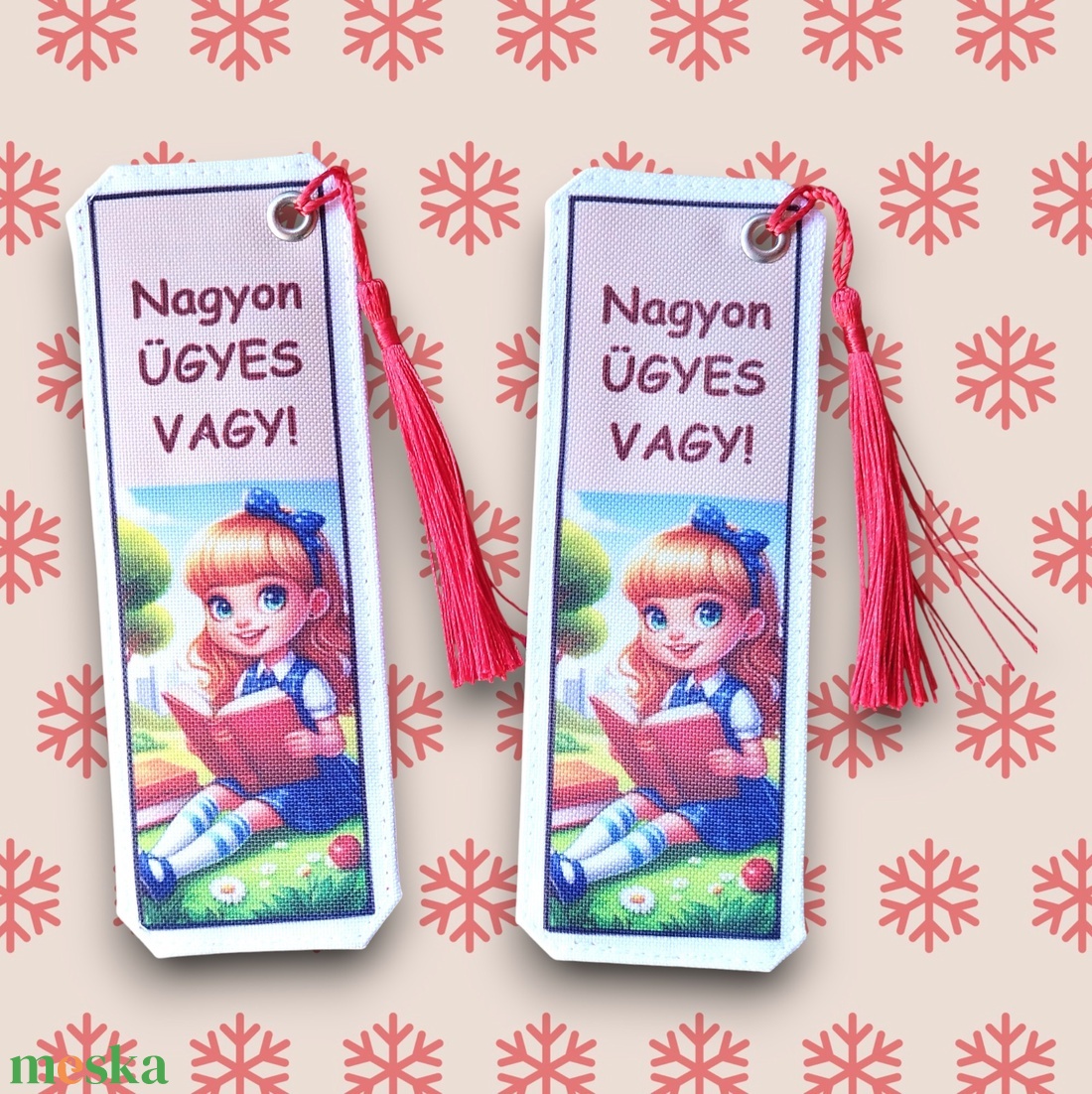 Motívációs könyvjelző - Lány - Nagyon ügyes vagy - könyv & zene - könyvjelző - Meska.hu