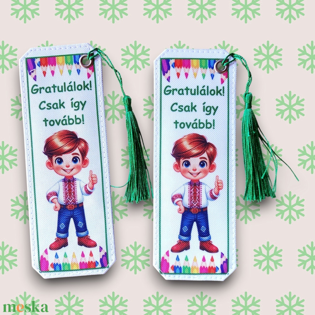 Motívációs könyvjelző - Fiú - Gratulálok! Csak így tovább! - könyv & zene - könyvjelző - Meska.hu