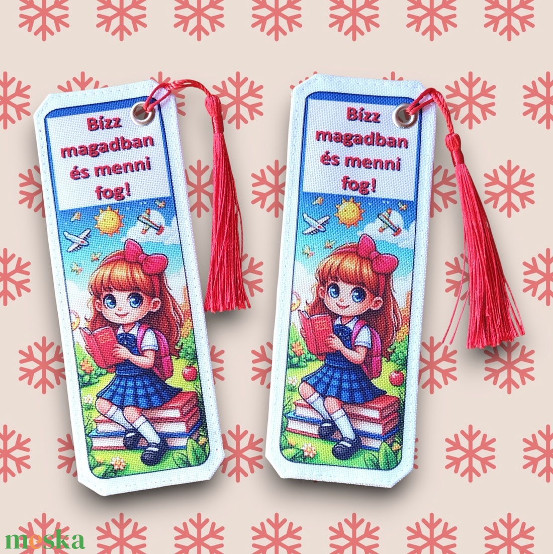 Motívációs könyvjelző - Lány - Bízz magadban és menni fog! - könyv & zene - könyvjelző - Meska.hu