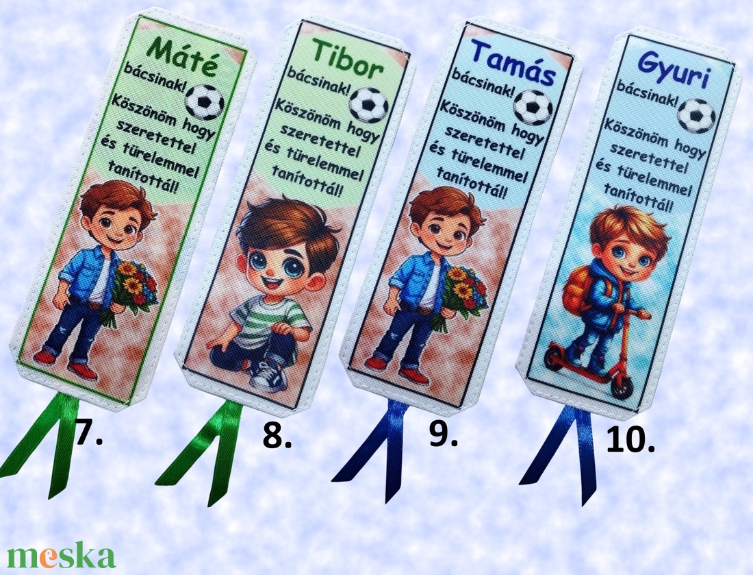 Névre szóló designer könyvjelző tanároknak tanév vége Köszönöm hogy tanítottál - könyv & zene - könyvjelző - Meska.hu