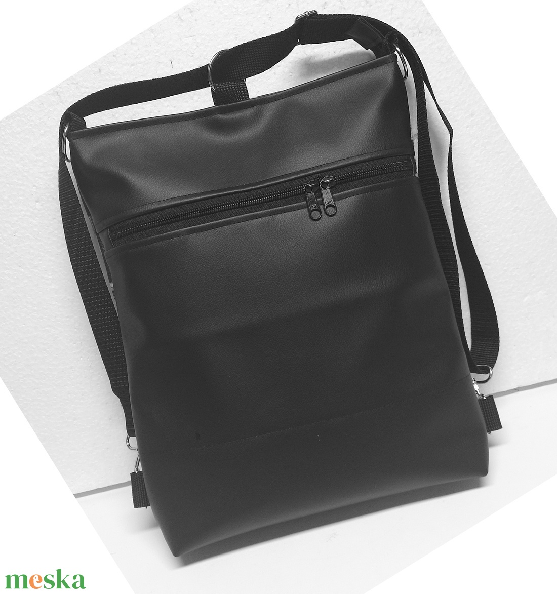 Pink Woman - hátulzsebes 3in1 textilbőr hátizsák univerzális táska 30x33cm - táska & tok - hátizsák - hátizsák - Meska.hu