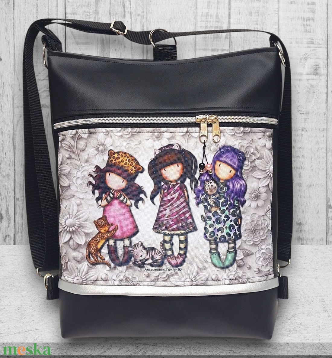 3 babygirl 3in1 univerzális hátizsák oldaltáska - táska & tok - hátizsák - hátizsák - Meska.hu