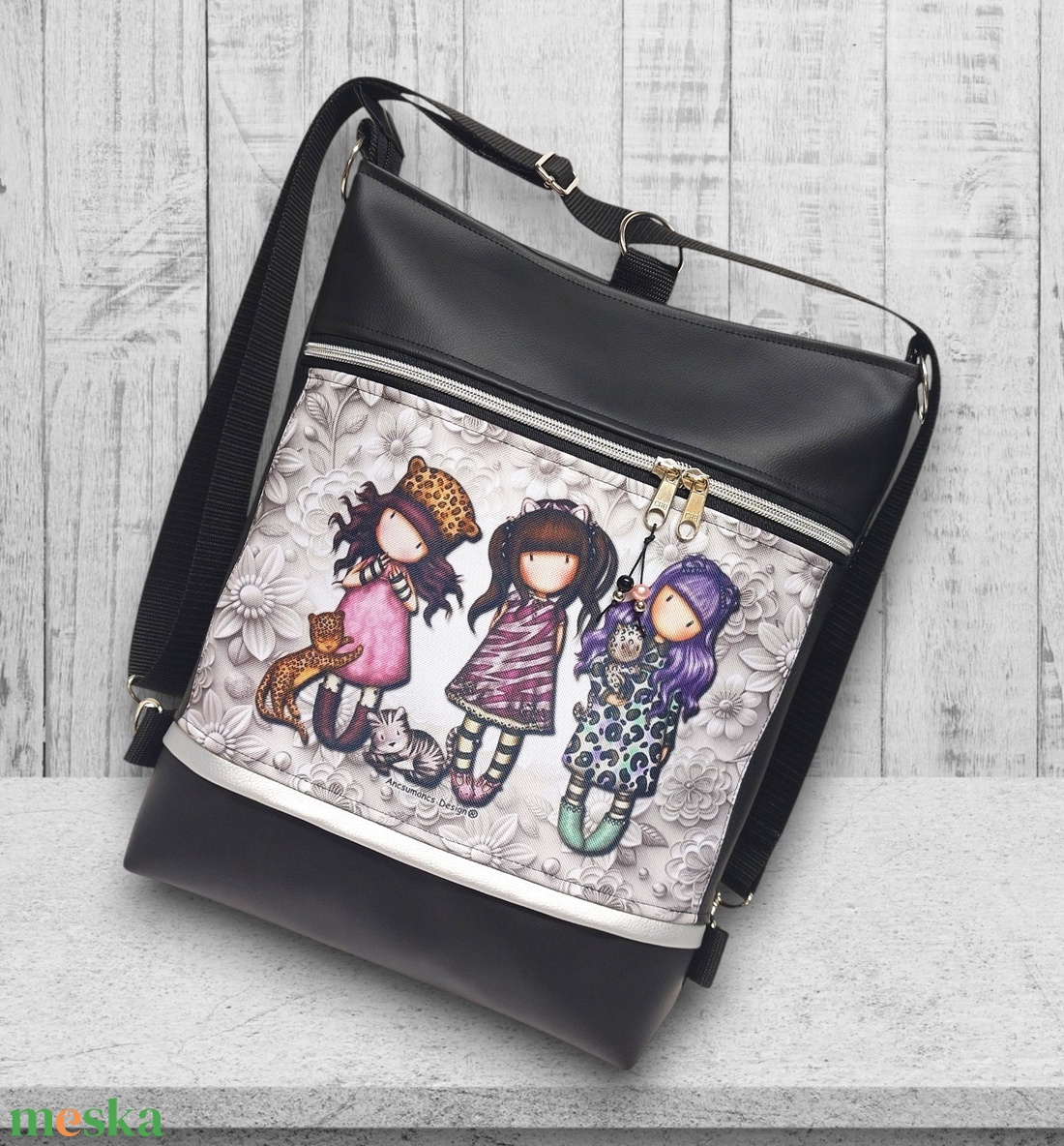 3 babygirl 3in1 univerzális hátizsák oldaltáska - táska & tok - hátizsák - hátizsák - Meska.hu