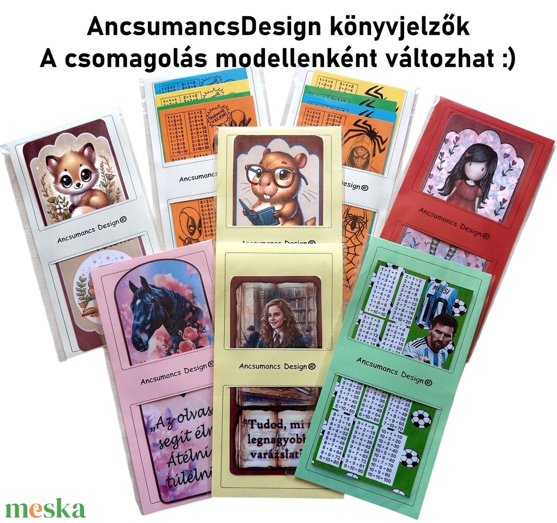 Laminált Designer könyvjelzők sokféle neves szorzótáblás 05 - könyv & zene - könyvjelző - Meska.hu