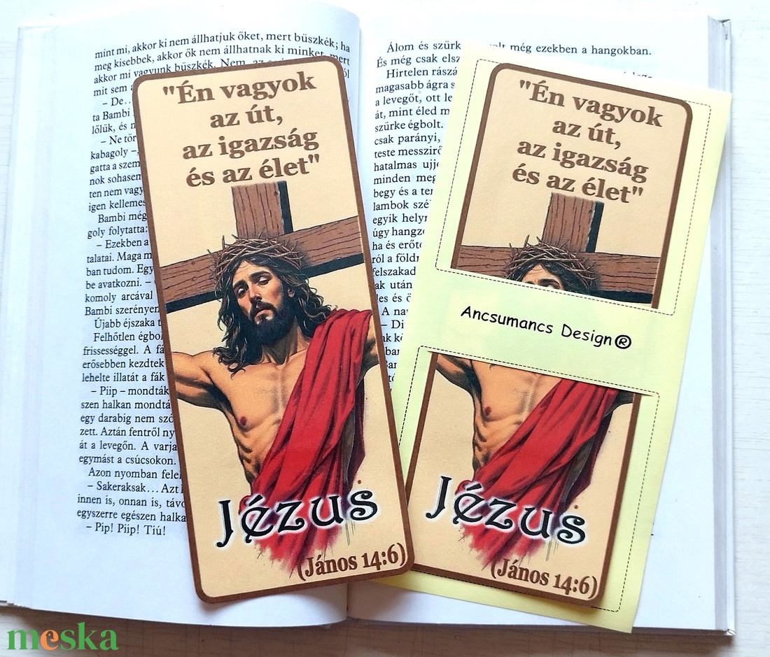 Jézus Laminált Designer könyvjelzők  - könyv & zene - könyvjelző - Meska.hu