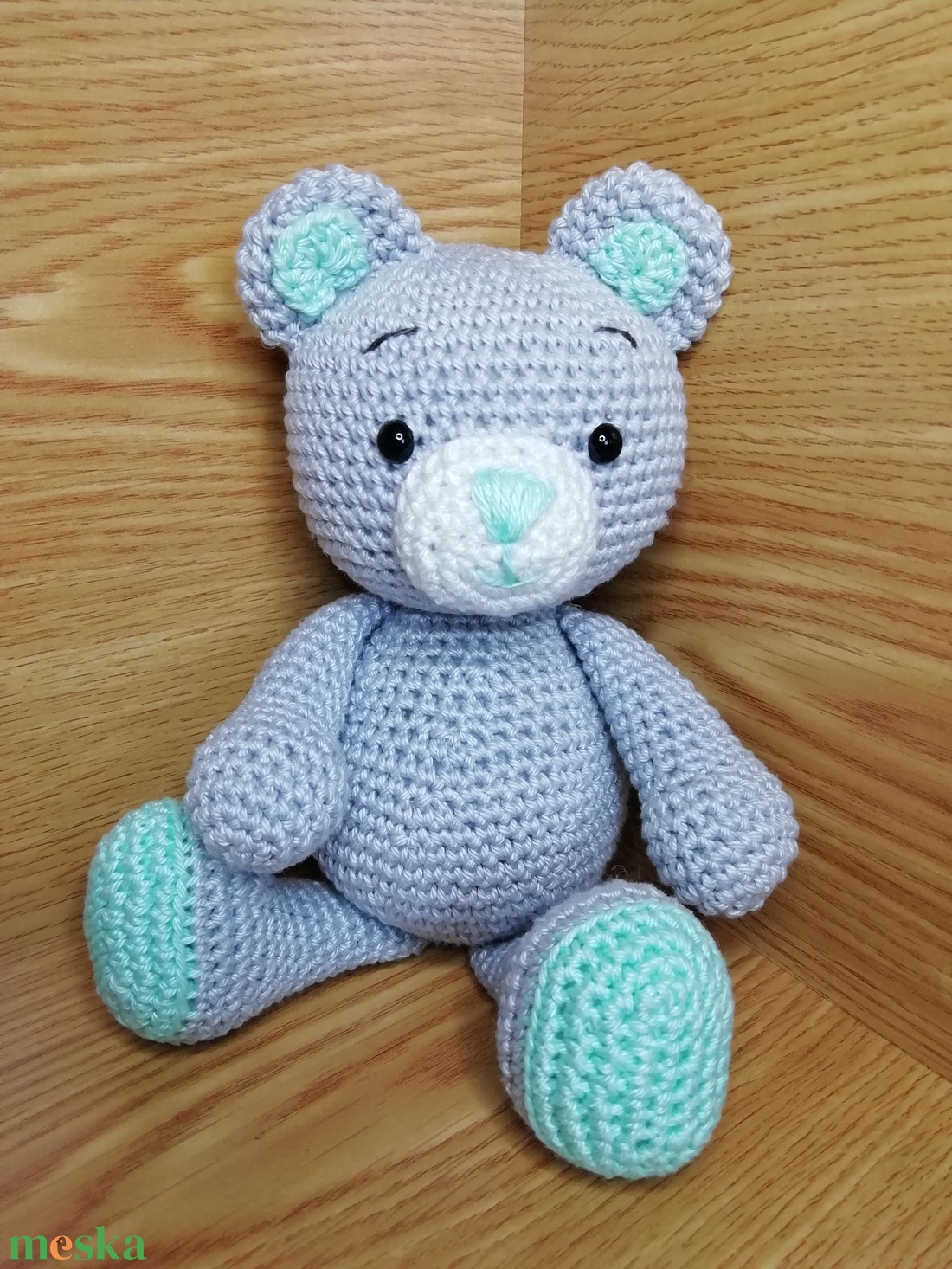 Horgolt kedves mackó - játék & sport - plüssállat & játékfigura - maci - Meska.hu