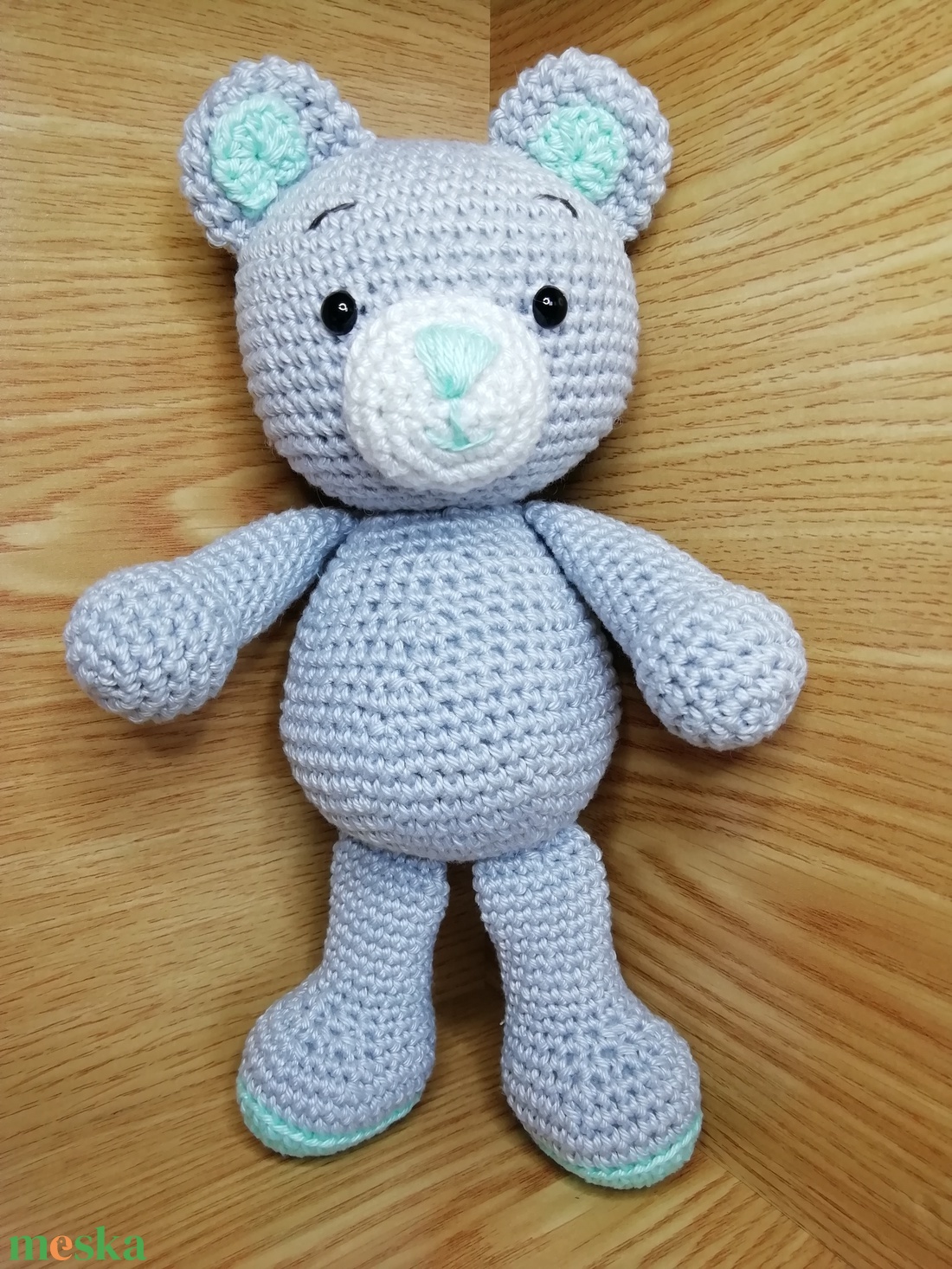 Horgolt kedves mackó - játék & sport - plüssállat & játékfigura - maci - Meska.hu