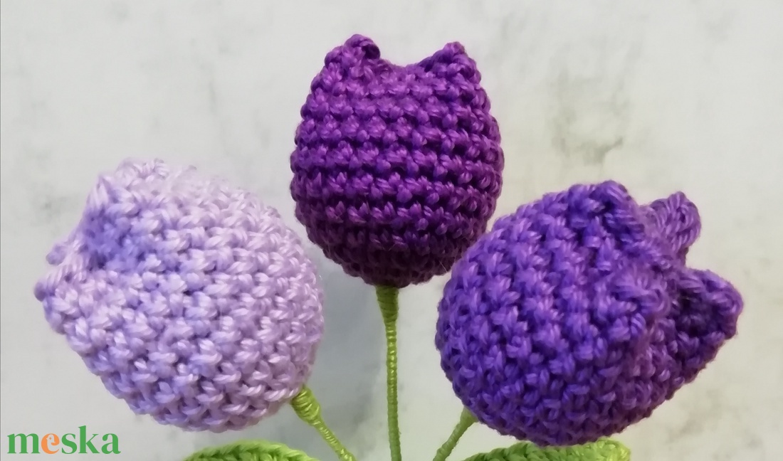 Horgolt tulipán kaspóban - otthon & életmód - dekoráció - asztal és polc dekoráció - asztaldísz - Meska.hu Horgolt tulipán kaspóban - otthon & életmód - dekoráció - asztal és polc dekoráció - asztaldísz - Meska.hu