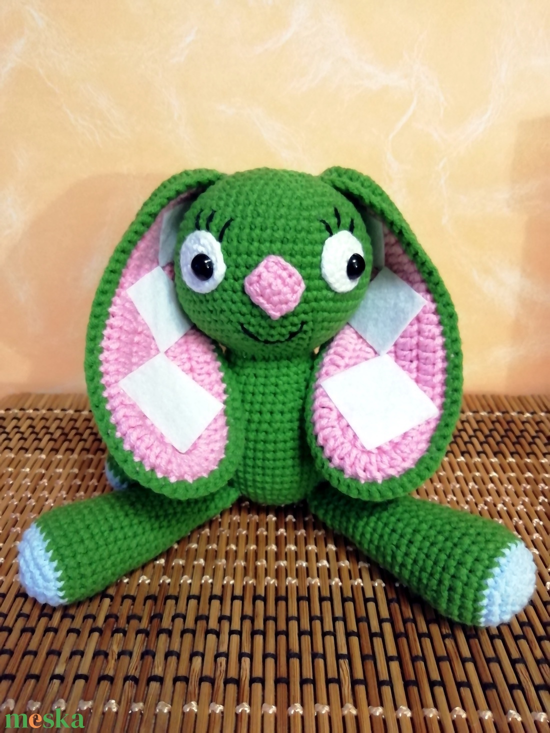 Amigurumi Kockás fülű nyúl - játék & sport - plüssállat & játékfigura - nyuszi - Meska.hu Amigurumi Kockás fülű nyúl - játék & sport - plüssállat & játékfigura - nyuszi - Meska.hu
