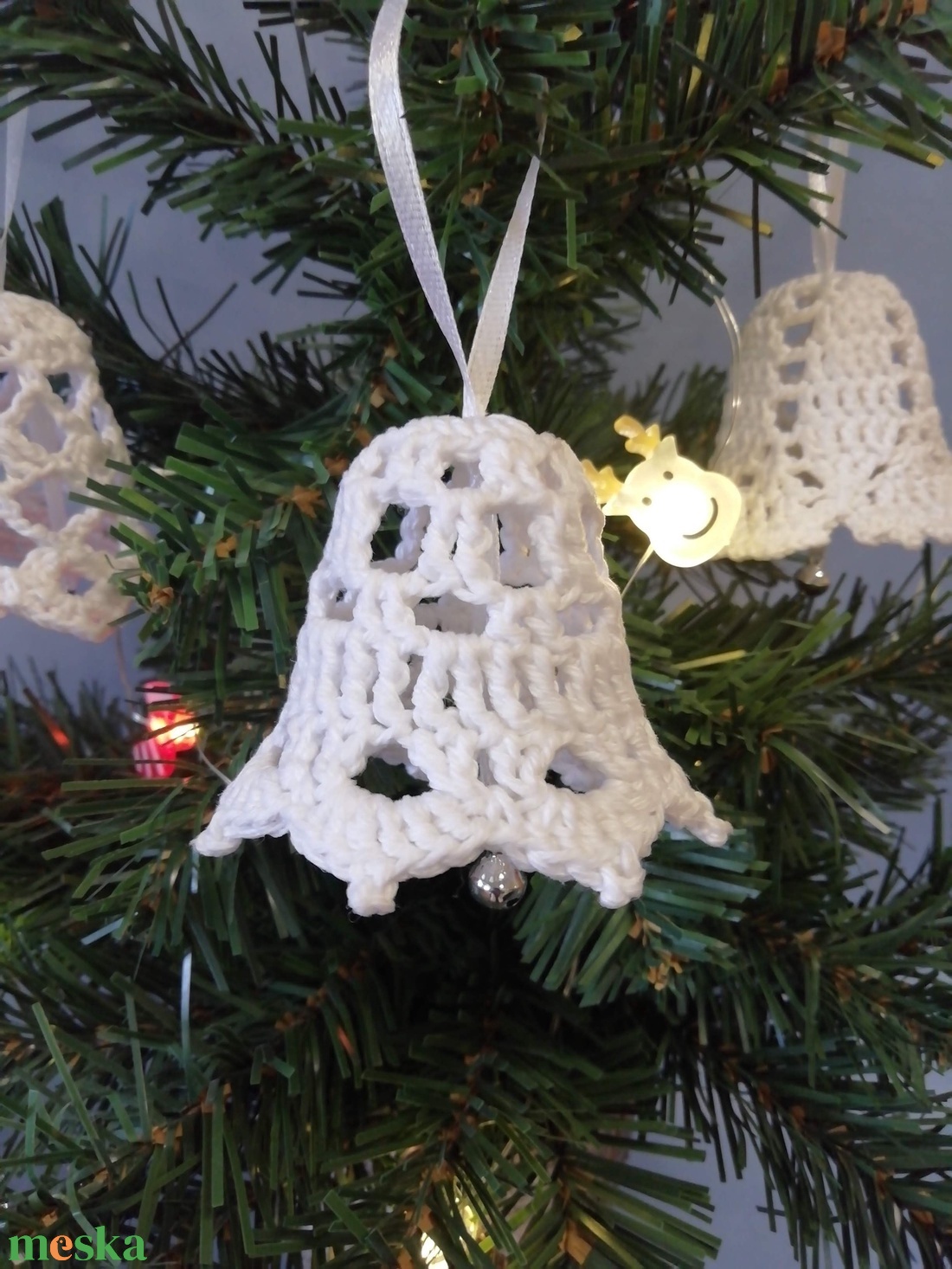 Horgolt csengő 3db/csomag - karácsony - karácsonyi lakásdekoráció - karácsonyfadíszek - Meska.hu