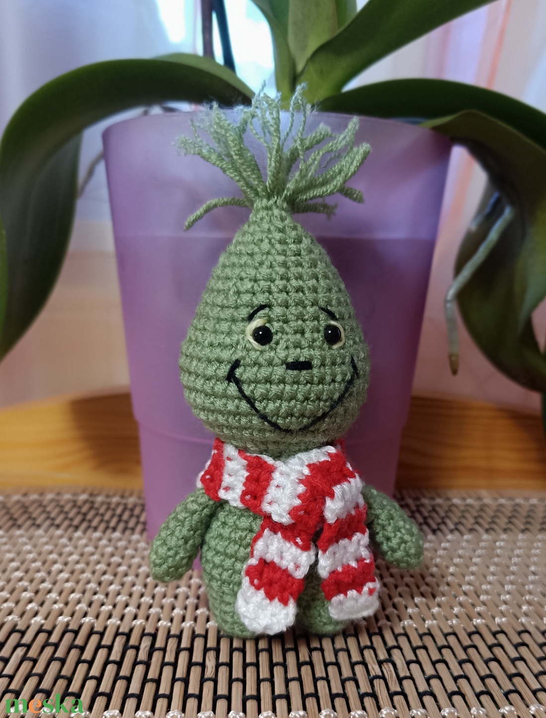 Horgolt Grinch figura - játék & sport - plüssállat & játékfigura - más figura - Meska.hu