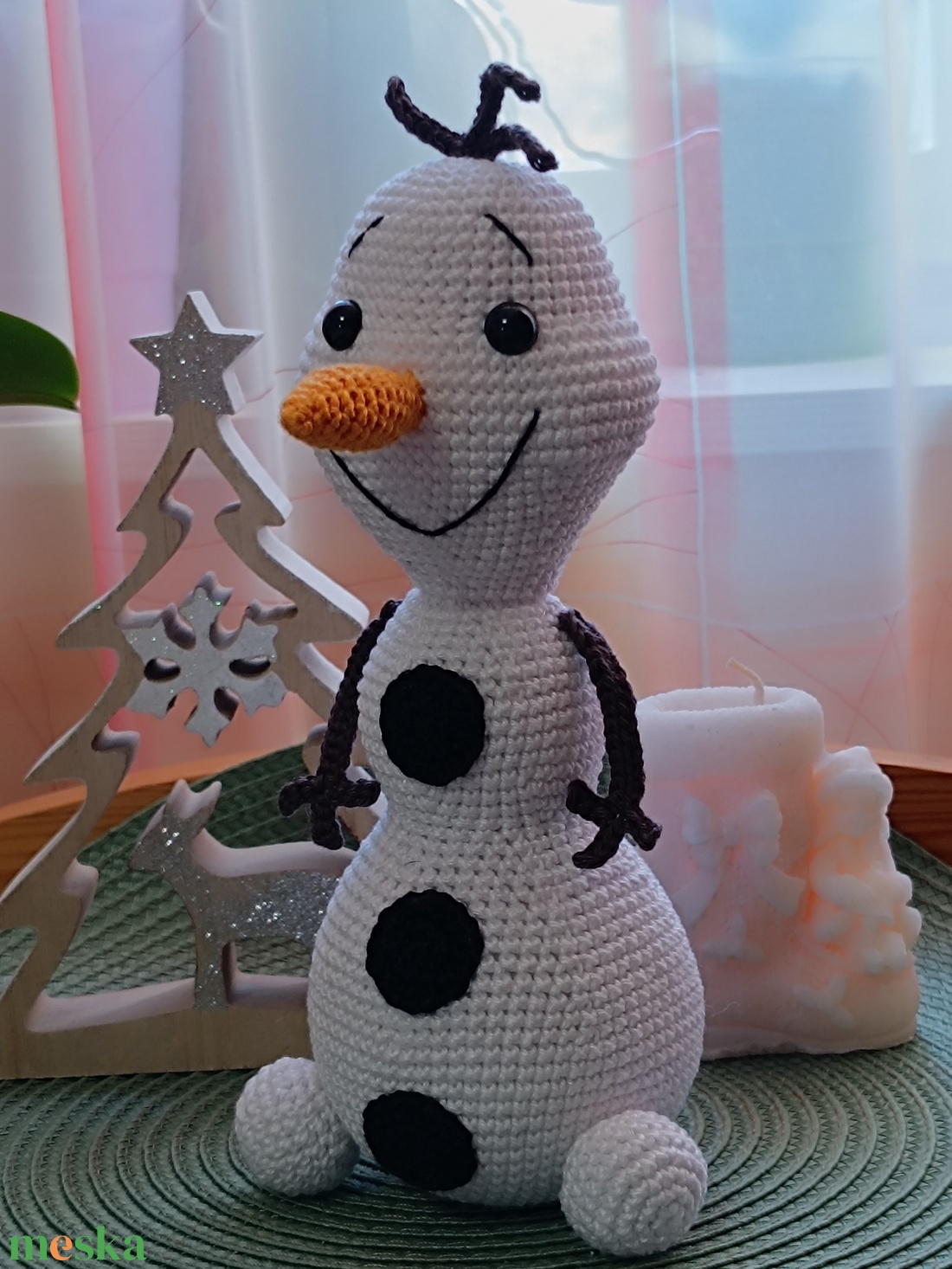 Horgolt Olaf figura - játék & sport - plüssállat & játékfigura - más figura - Meska.hu