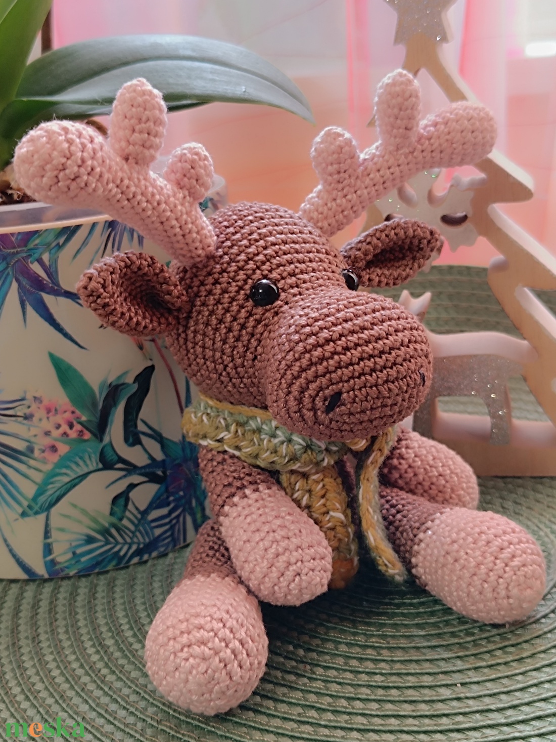 Horgolt Jávorszarvas figura - játék & sport - plüssállat & játékfigura - maci - Meska.hu