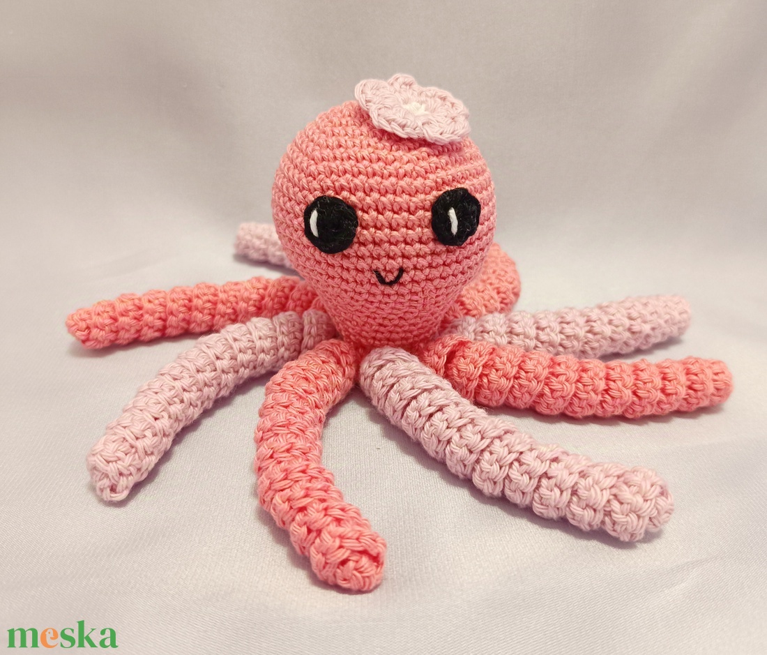 Horgolt Huncutka polip - játék & sport - plüssállat & játékfigura - polip - Meska.hu
