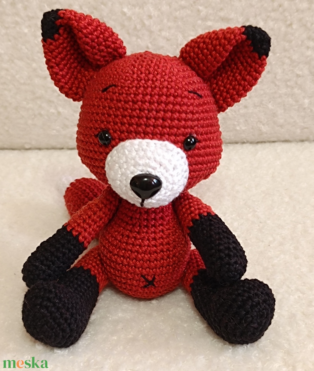 Horgolt róka figura - játék & sport - plüssállat & játékfigura - róka - Meska.hu