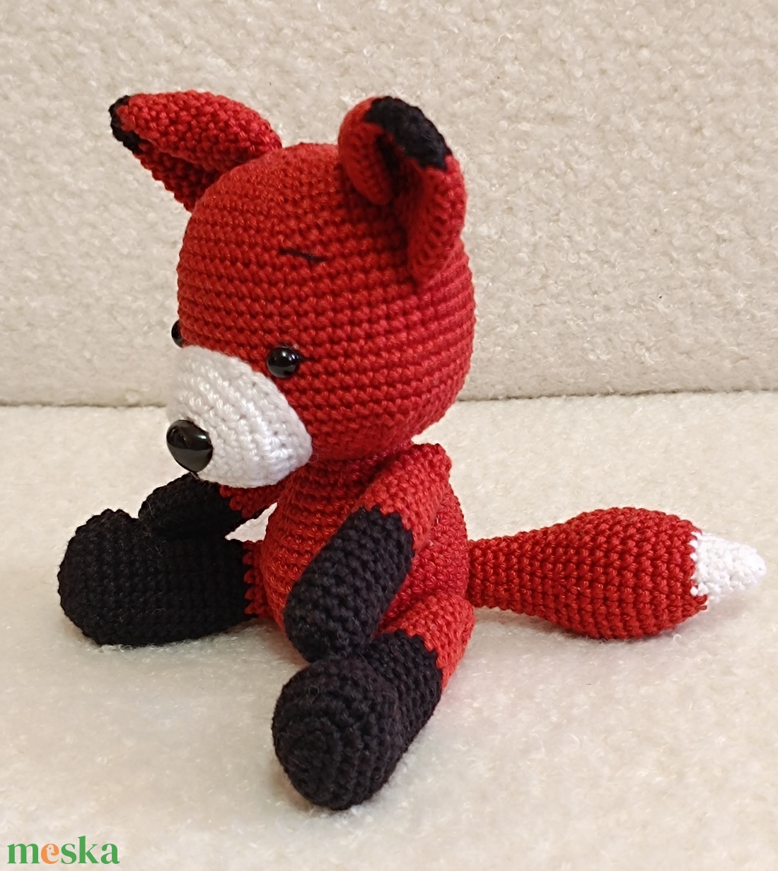 Horgolt róka figura - játék & sport - plüssállat & játékfigura - róka - Meska.hu