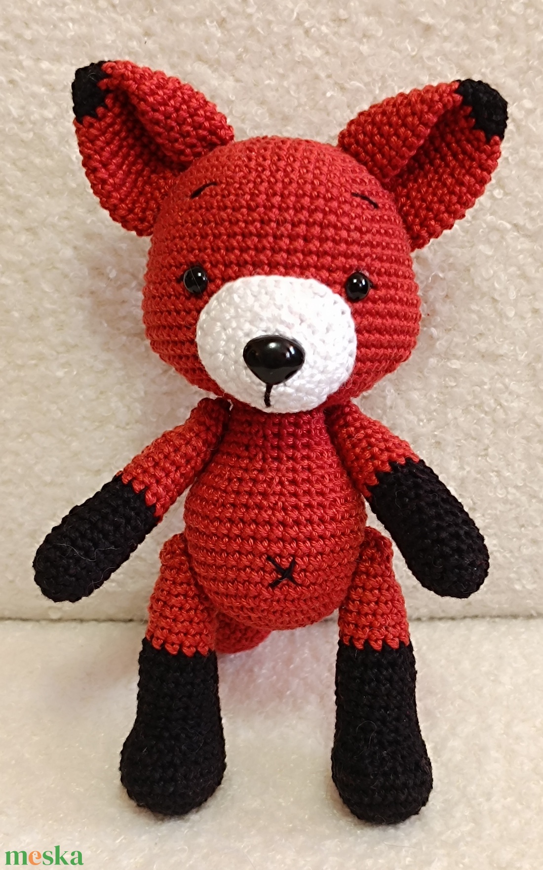 Horgolt róka figura - játék & sport - plüssállat & játékfigura - róka - Meska.hu