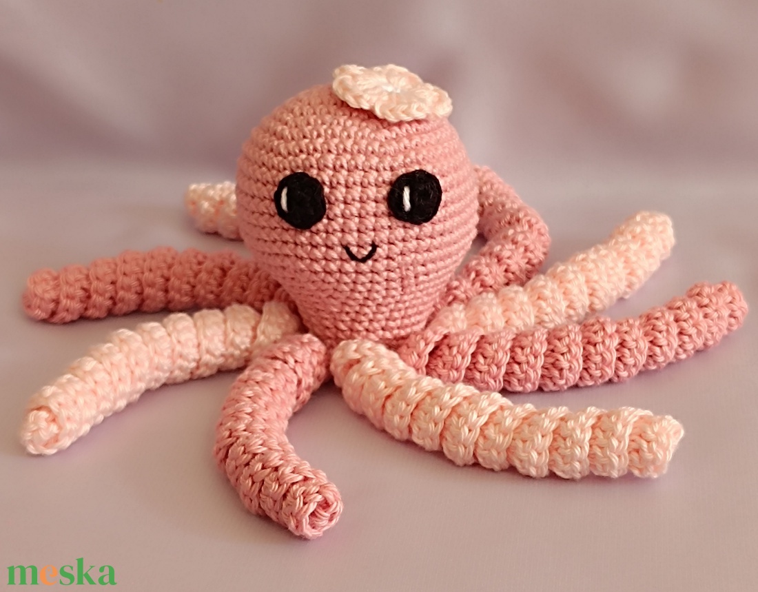 Horgolt Huncutka polip - játék & sport - plüssállat & játékfigura - polip, medúza - Meska.hu