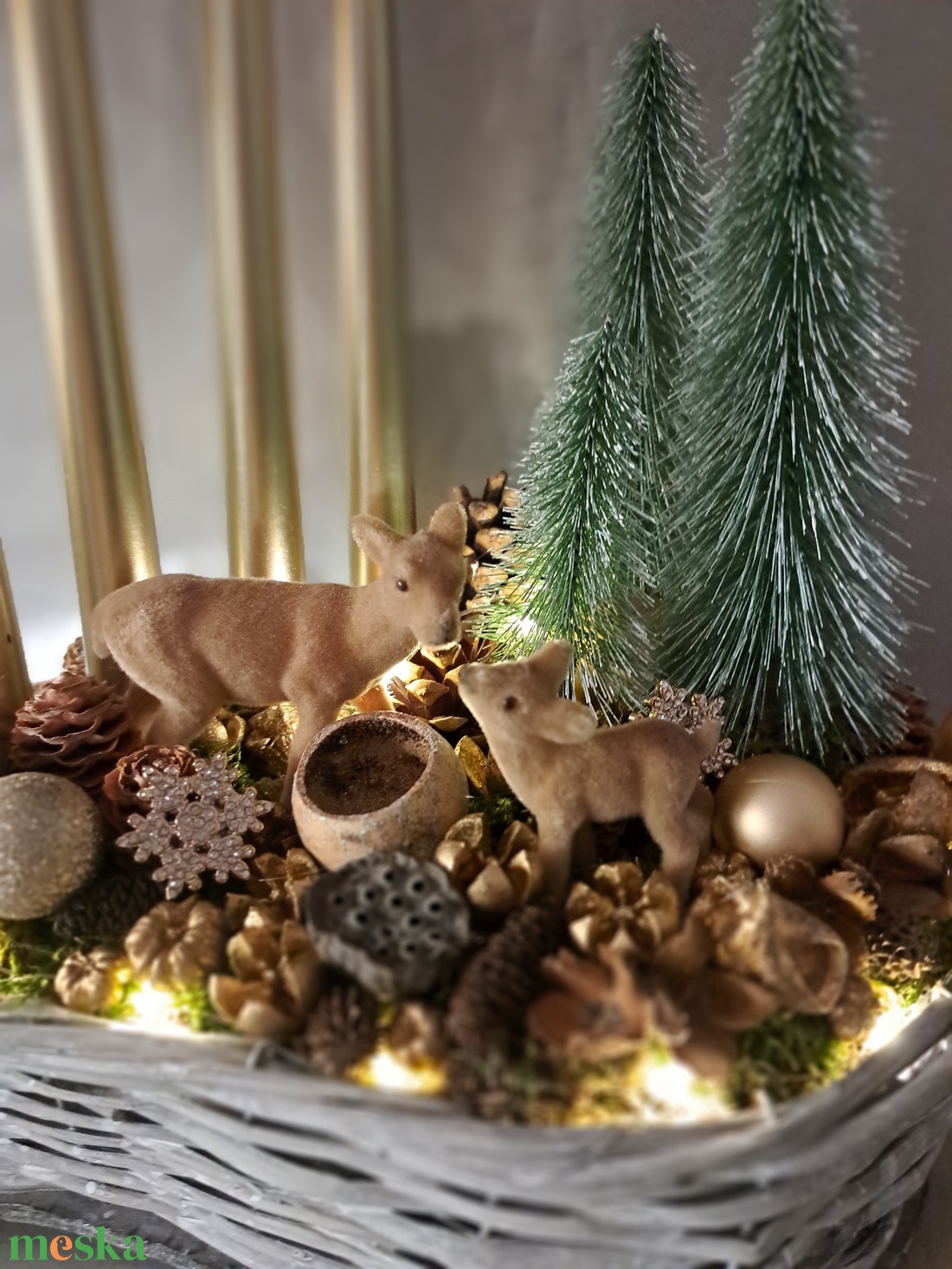 Adventi asztaldísz Karácsonyi meseerdő - karácsony - adventi díszek - adventi asztaldísz - Meska.hu