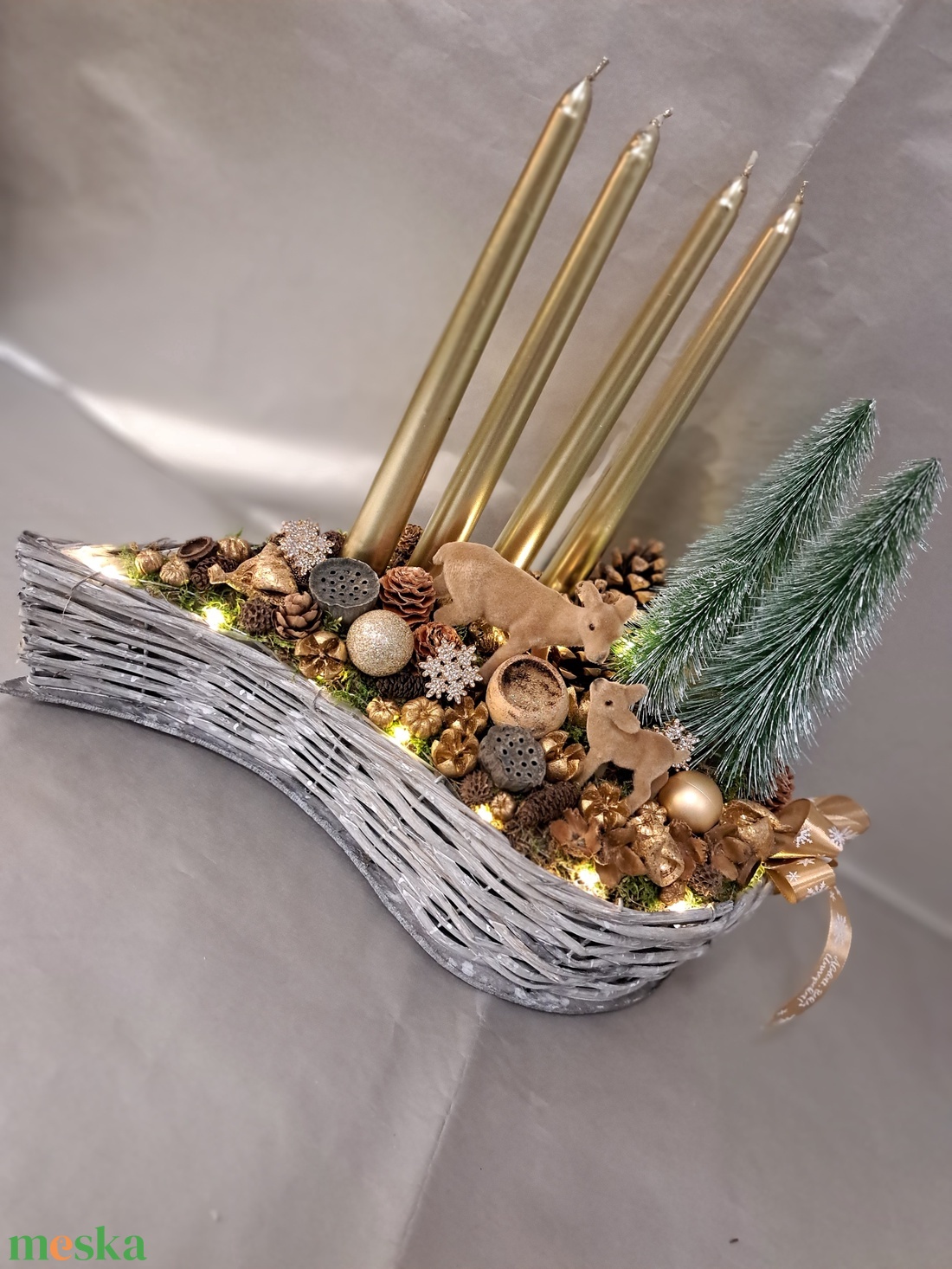 Adventi asztaldísz Karácsonyi meseerdő - karácsony - adventi díszek - adventi asztaldísz - Meska.hu