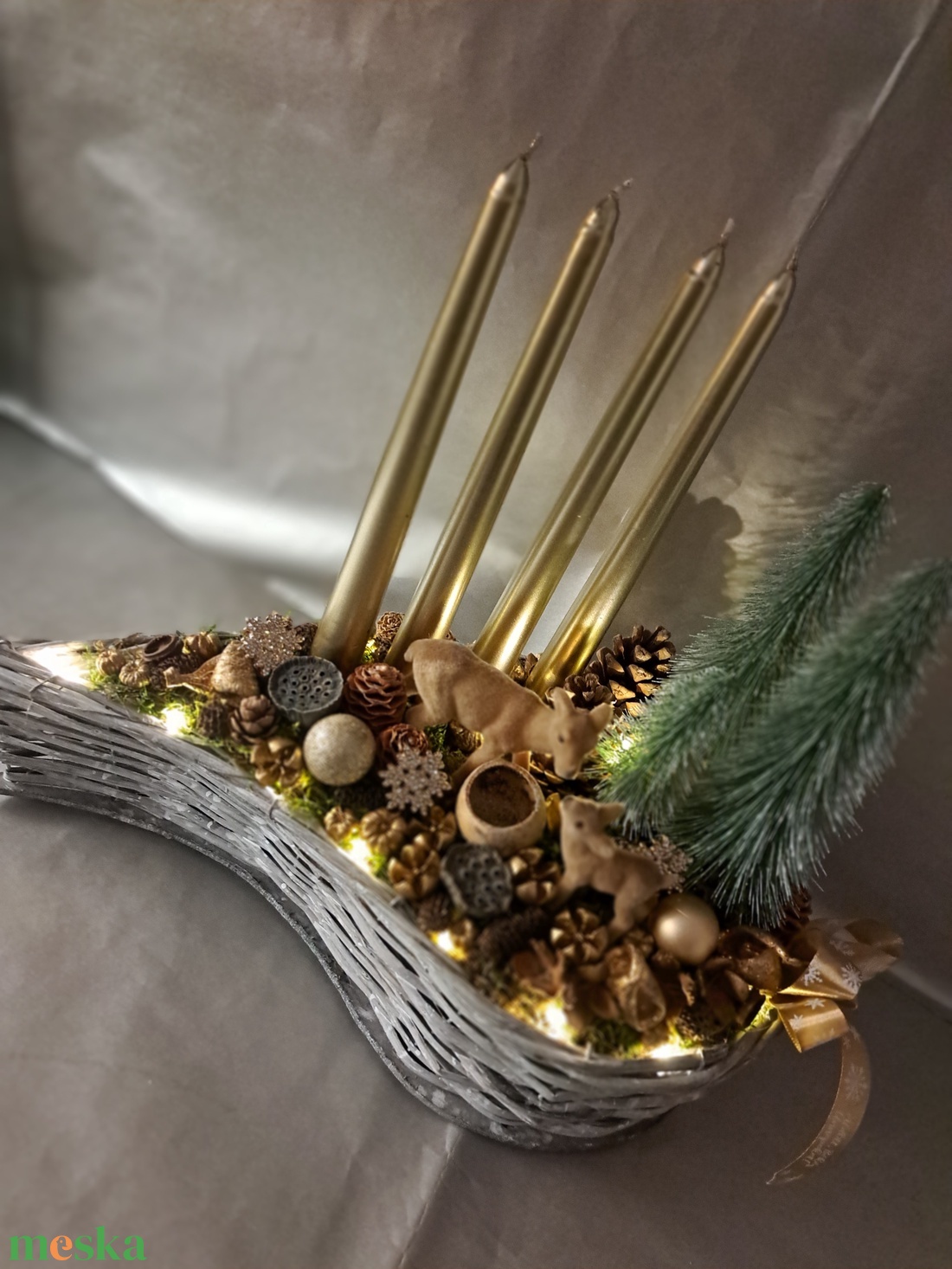 Adventi asztaldísz Karácsonyi meseerdő - karácsony - adventi díszek - adventi asztaldísz - Meska.hu