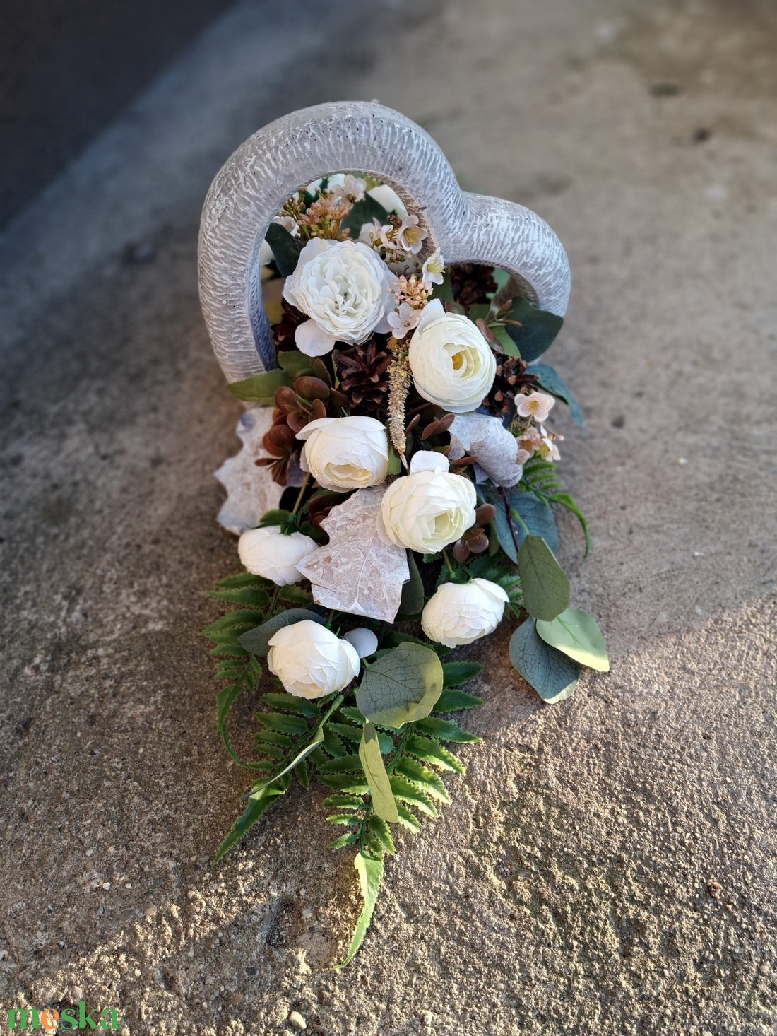 Szív Mindenszentek - otthon & életmód - dekoráció - virágdísz és tartó - koszorú - Meska.hu