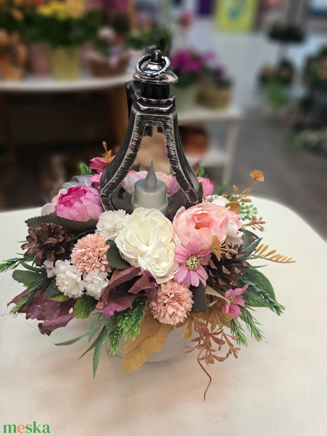 Kő kaspó mécsessel művirágokkal - otthon & életmód - vallás - temetkezési tárgy - urnák - Meska.hu Kő kaspó mécsessel művirágokkal - otthon & életmód - vallás - temetkezési tárgy - urnák - Meska.hu