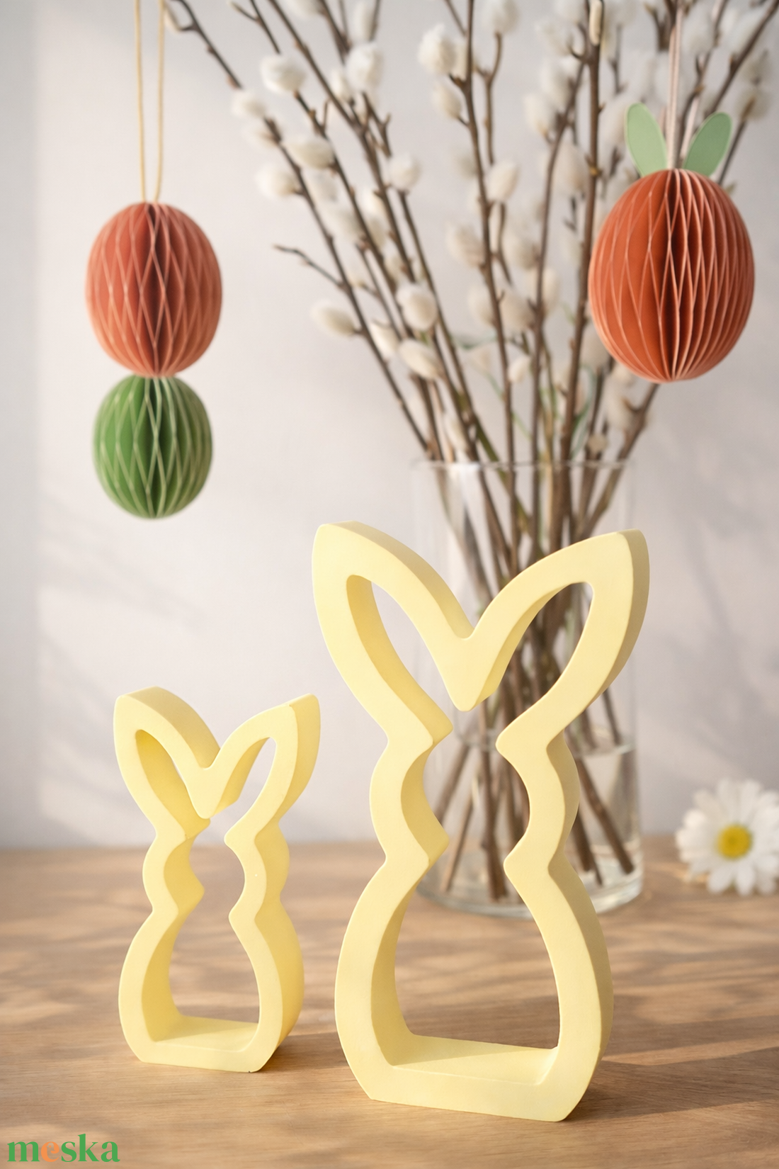 Húsvéti / tavaszi nyuszi dekoració - ünnepi díszek, dekorációk - húsvéti díszek és dekorációk - húsvéti asztaldíszek - Meska.hu