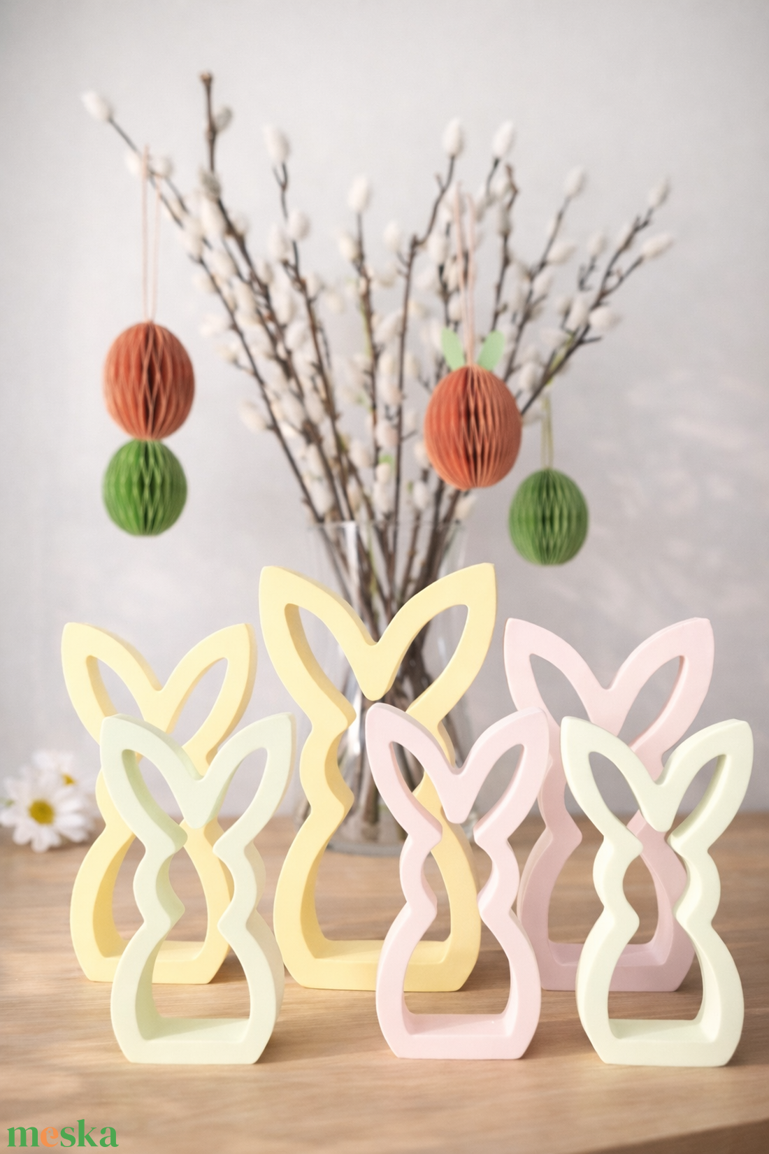 Húsvéti / tavaszi nyuszi dekoració - ünnepi díszek, dekorációk - húsvéti díszek és dekorációk - húsvéti asztaldíszek - Meska.hu