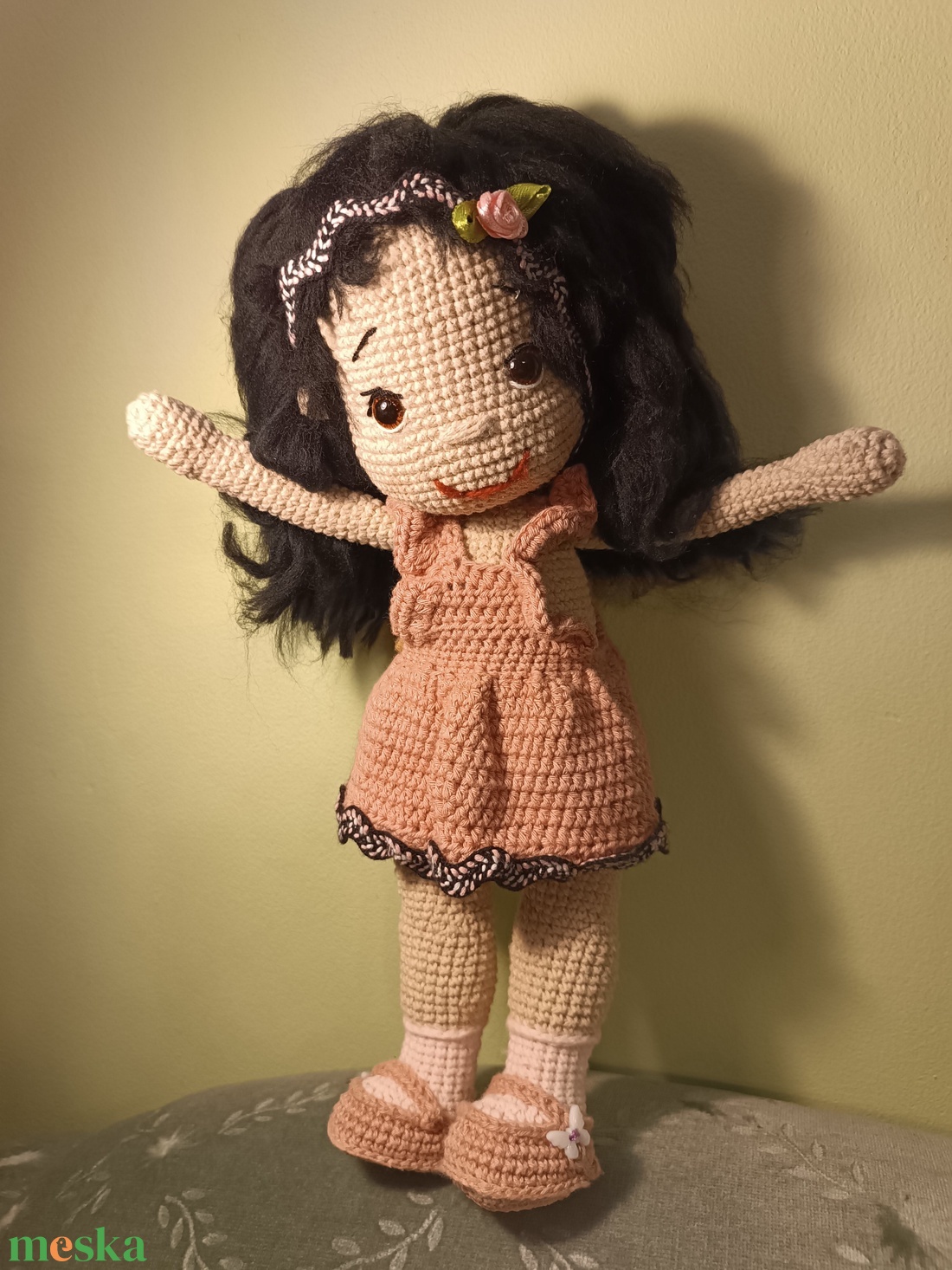 Horgolt öltöztetős baba  - játék & sport - baba & babaház - baba - Meska.hu